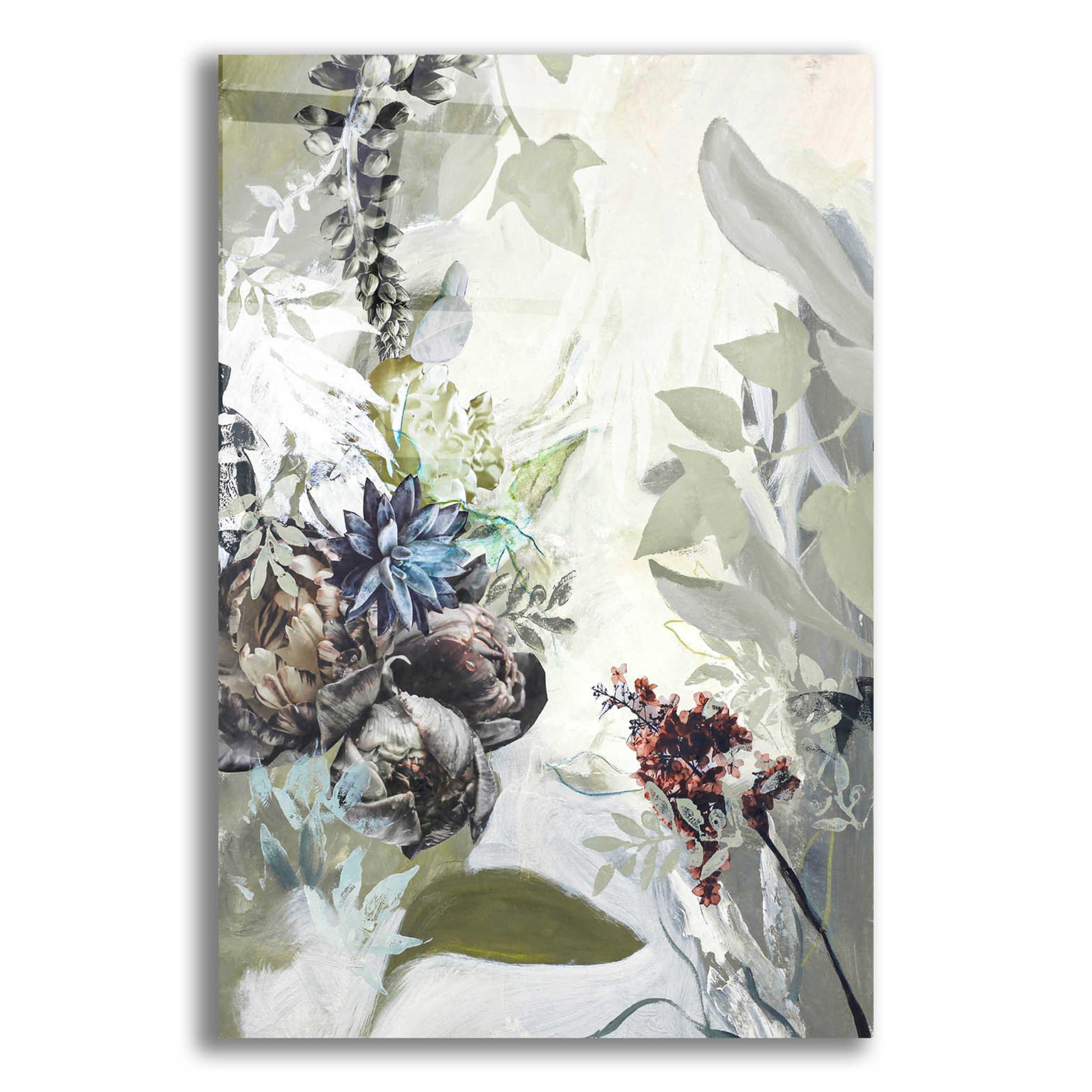 Epic Art 'Green Garden' by Design Fabrikken, Acrylic Glass Wall Art,12x16