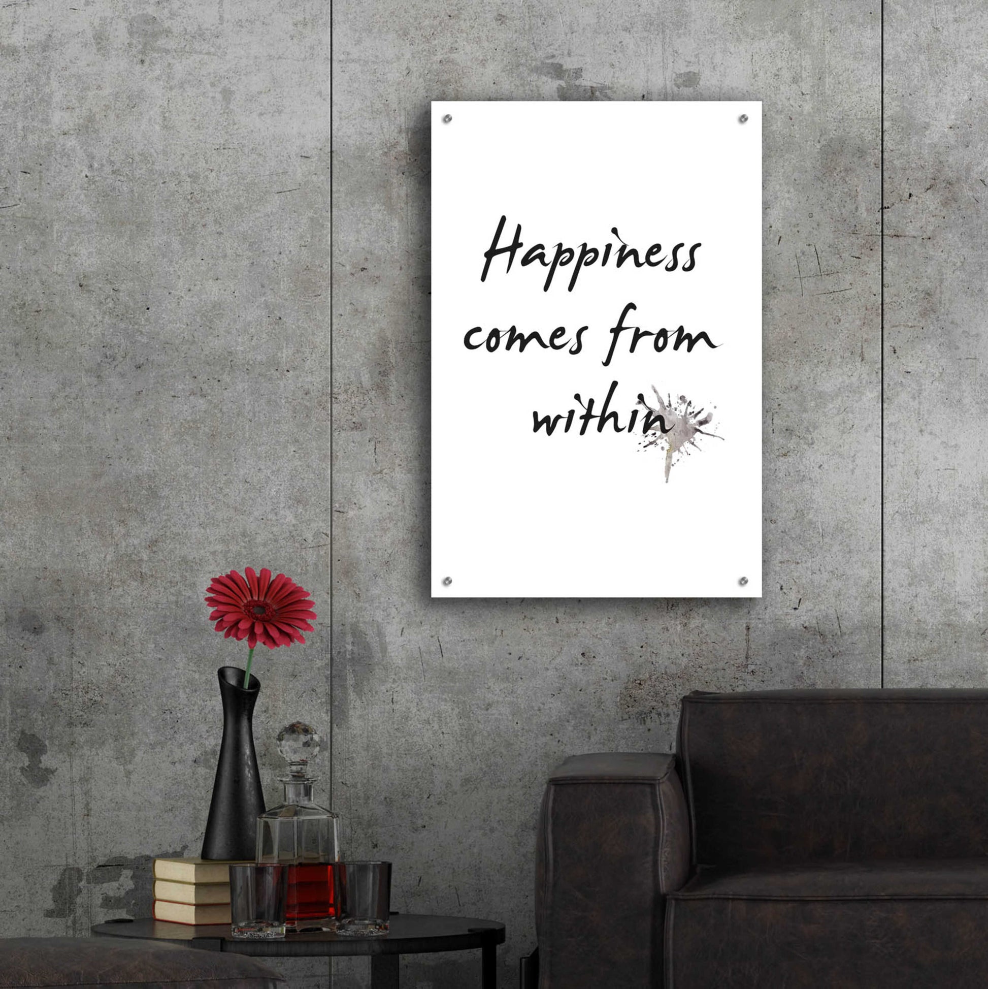 Epic Art 'Happiness' by Design Fabrikken, Acrylic Glass Wall Art,24x36