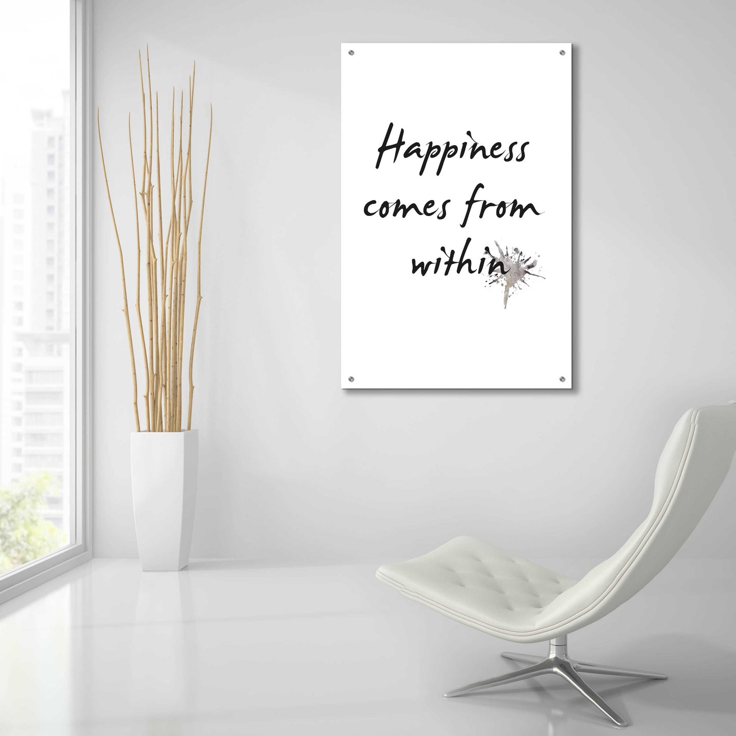 Epic Art 'Happiness' by Design Fabrikken, Acrylic Glass Wall Art,24x36