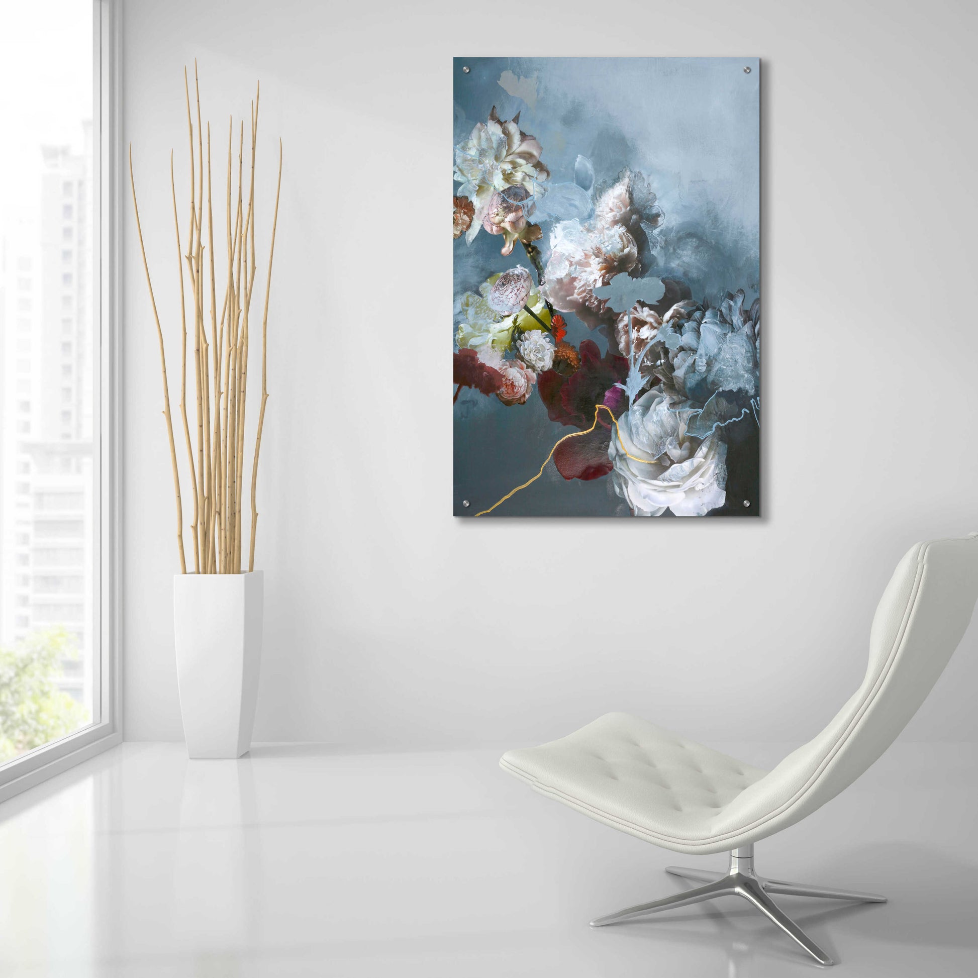 Epic Art 'Haute Couture Blue' by Design Fabrikken, Acrylic Glass Wall Art,24x36