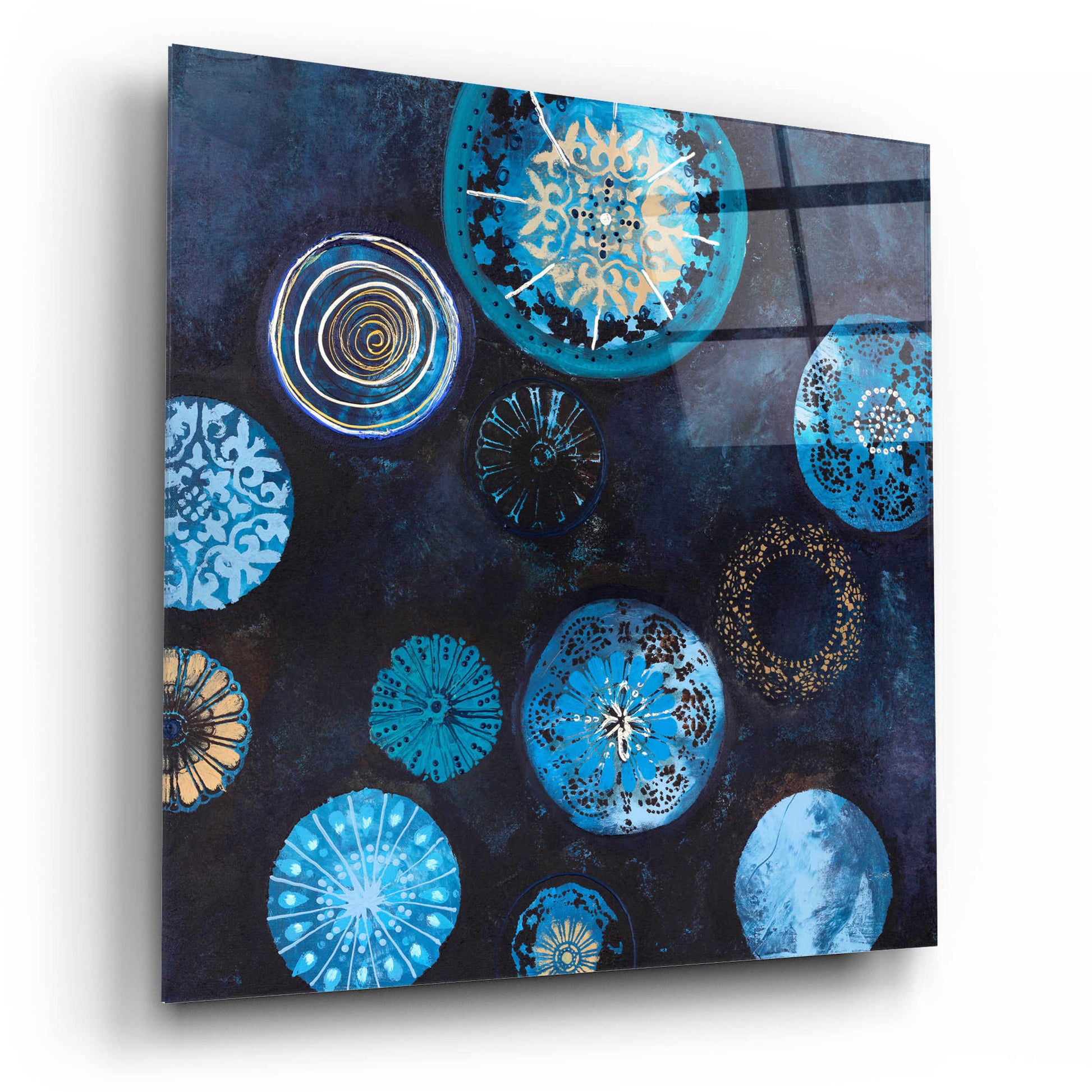 Epic Art 'Indigo' by Design Fabrikken, Acrylic Glass Wall Art,12x12