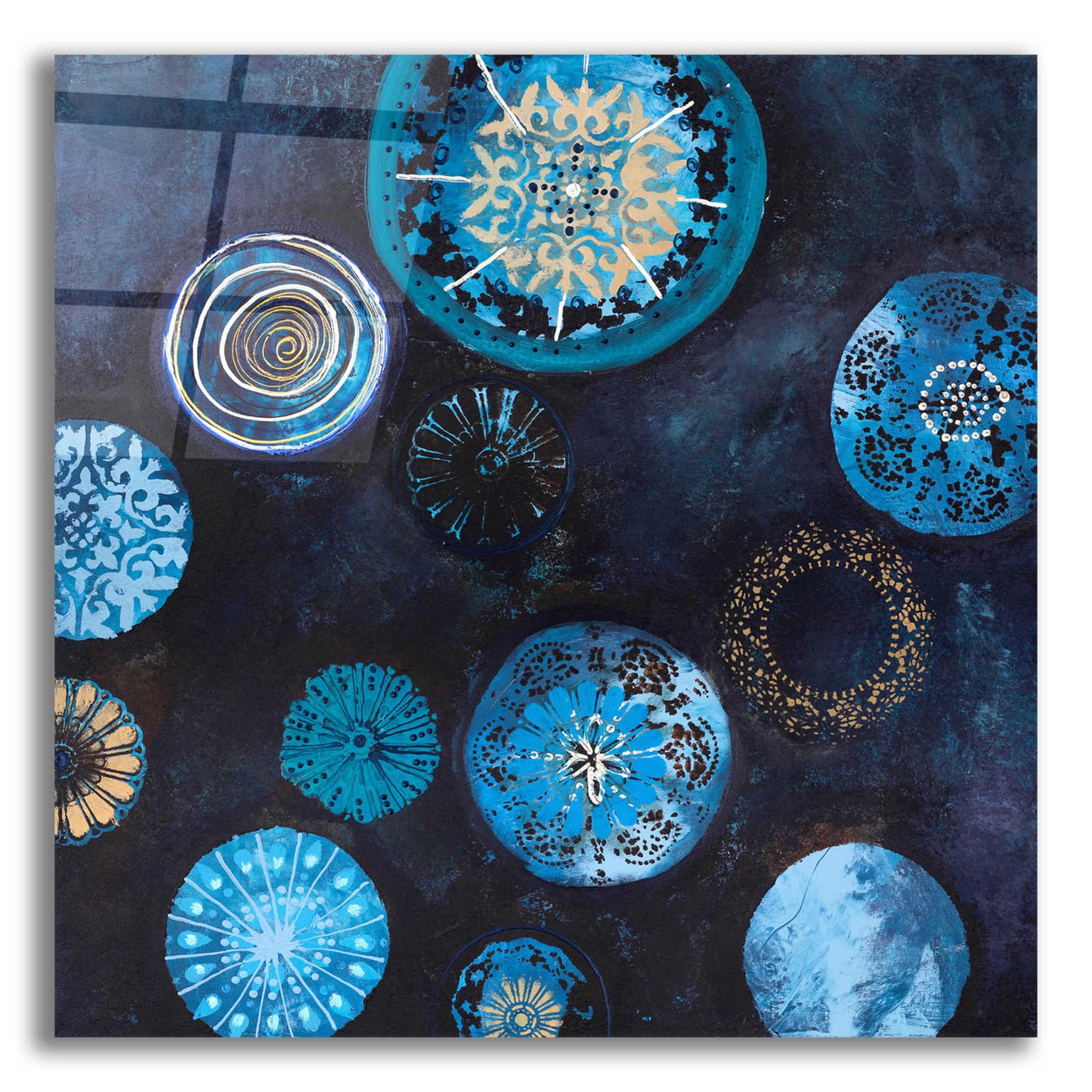 Epic Art 'Indigo' by Design Fabrikken, Acrylic Glass Wall Art,12x12