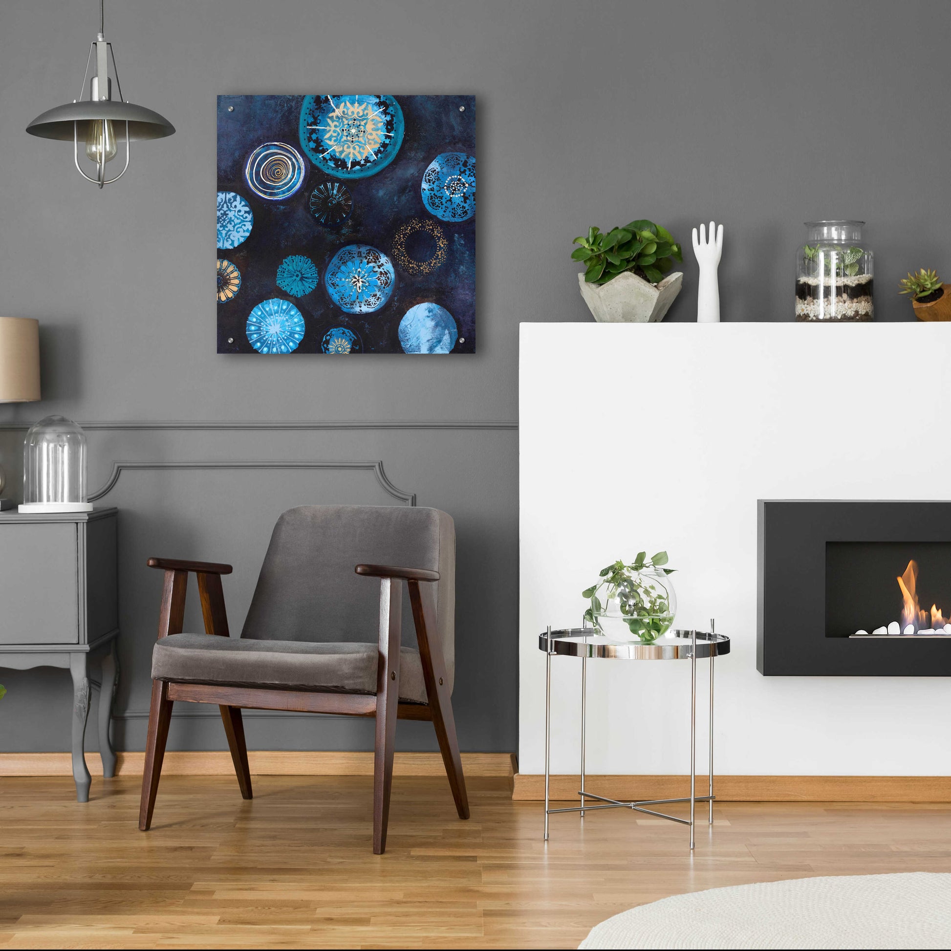 Epic Art 'Indigo' by Design Fabrikken, Acrylic Glass Wall Art,24x24