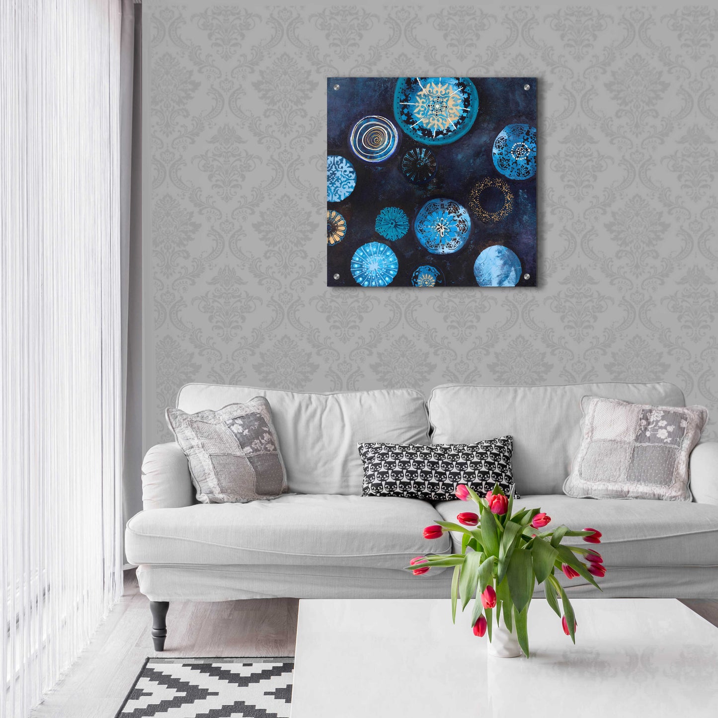 Epic Art 'Indigo' by Design Fabrikken, Acrylic Glass Wall Art,24x24