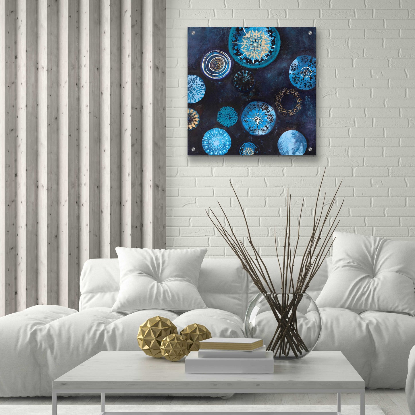 Epic Art 'Indigo' by Design Fabrikken, Acrylic Glass Wall Art,24x24