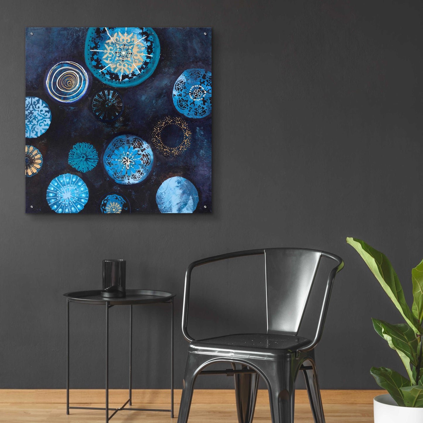 Epic Art 'Indigo' by Design Fabrikken, Acrylic Glass Wall Art,36x36