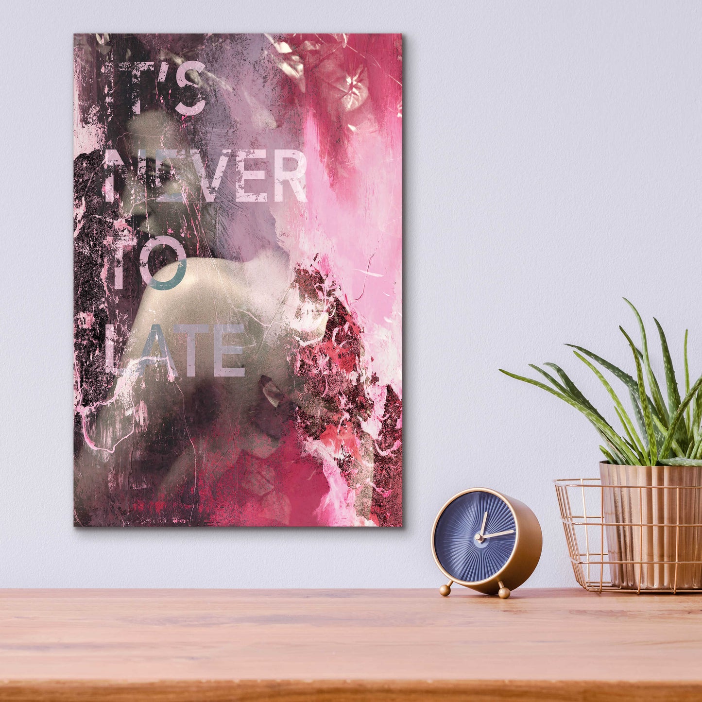 Epic Art 'It’s Never Too Late' by Design Fabrikken, Acrylic Glass Wall Art,12x16