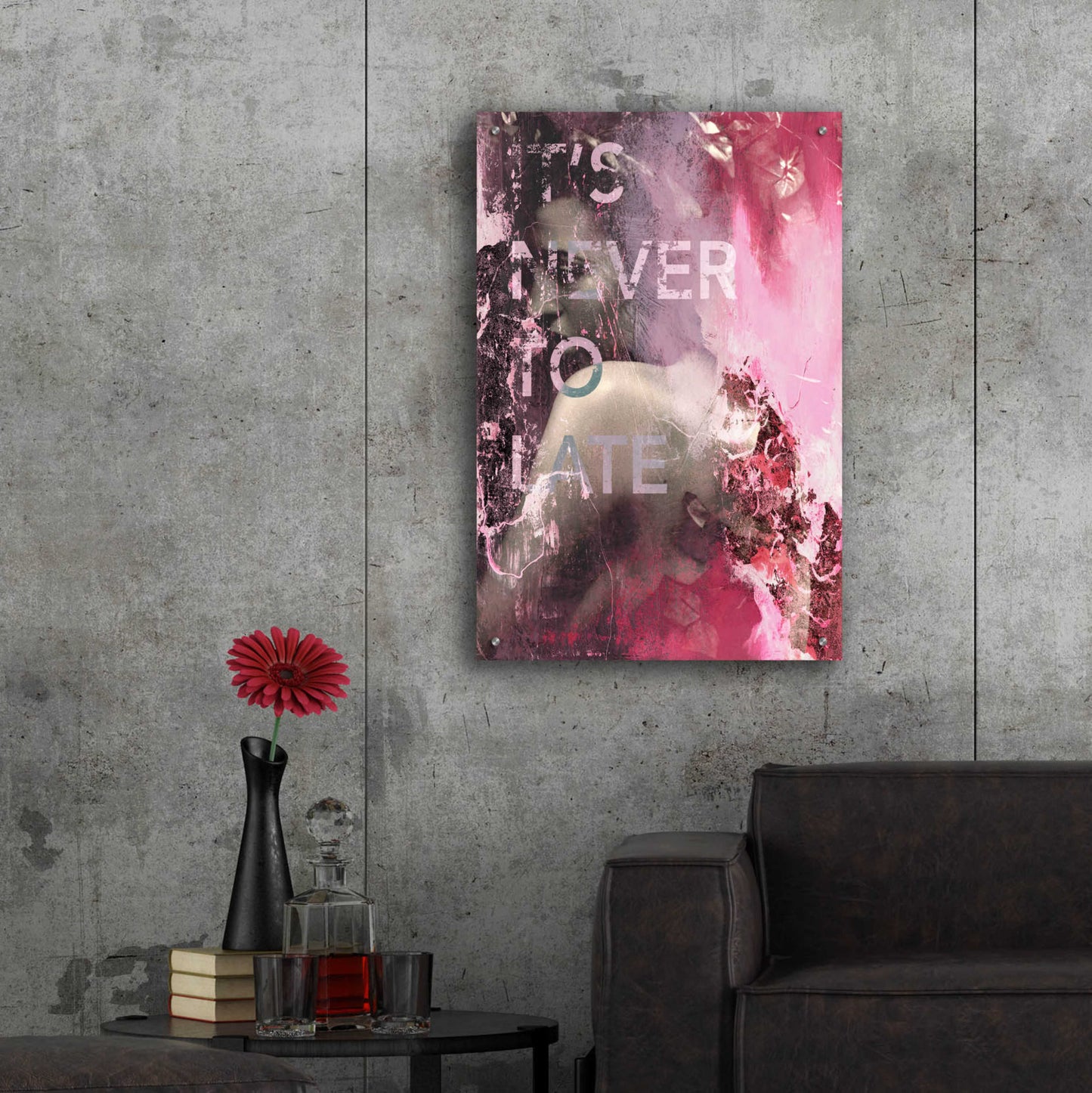 Epic Art 'It’s Never Too Late' by Design Fabrikken, Acrylic Glass Wall Art,24x36