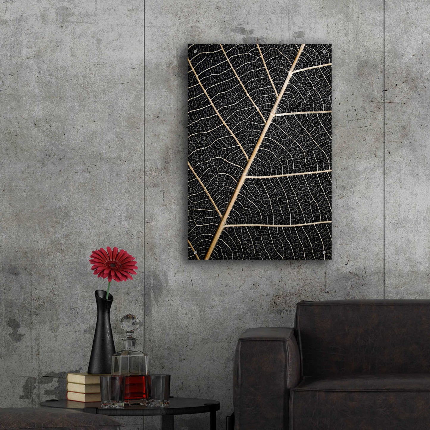 Epic Art 'Leaf Veins' by Design Fabrikken, Acrylic Glass Wall Art,24x36