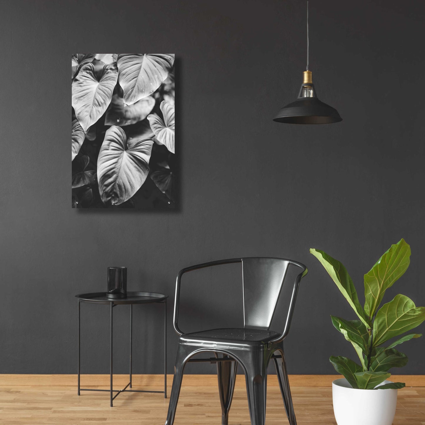 Epic Art 'Leaves of Grey' by Design Fabrikken, Acrylic Glass Wall Art,24x36