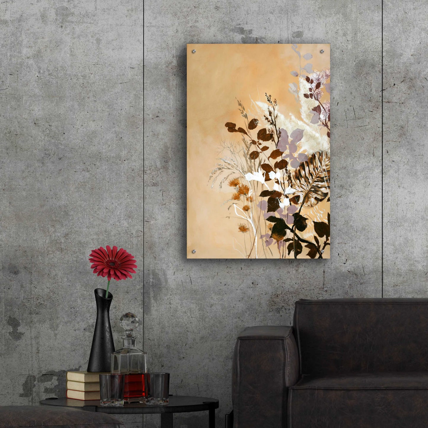 Epic Art 'Light Leaves 6' by Design Fabrikken, Acrylic Glass Wall Art,24x36