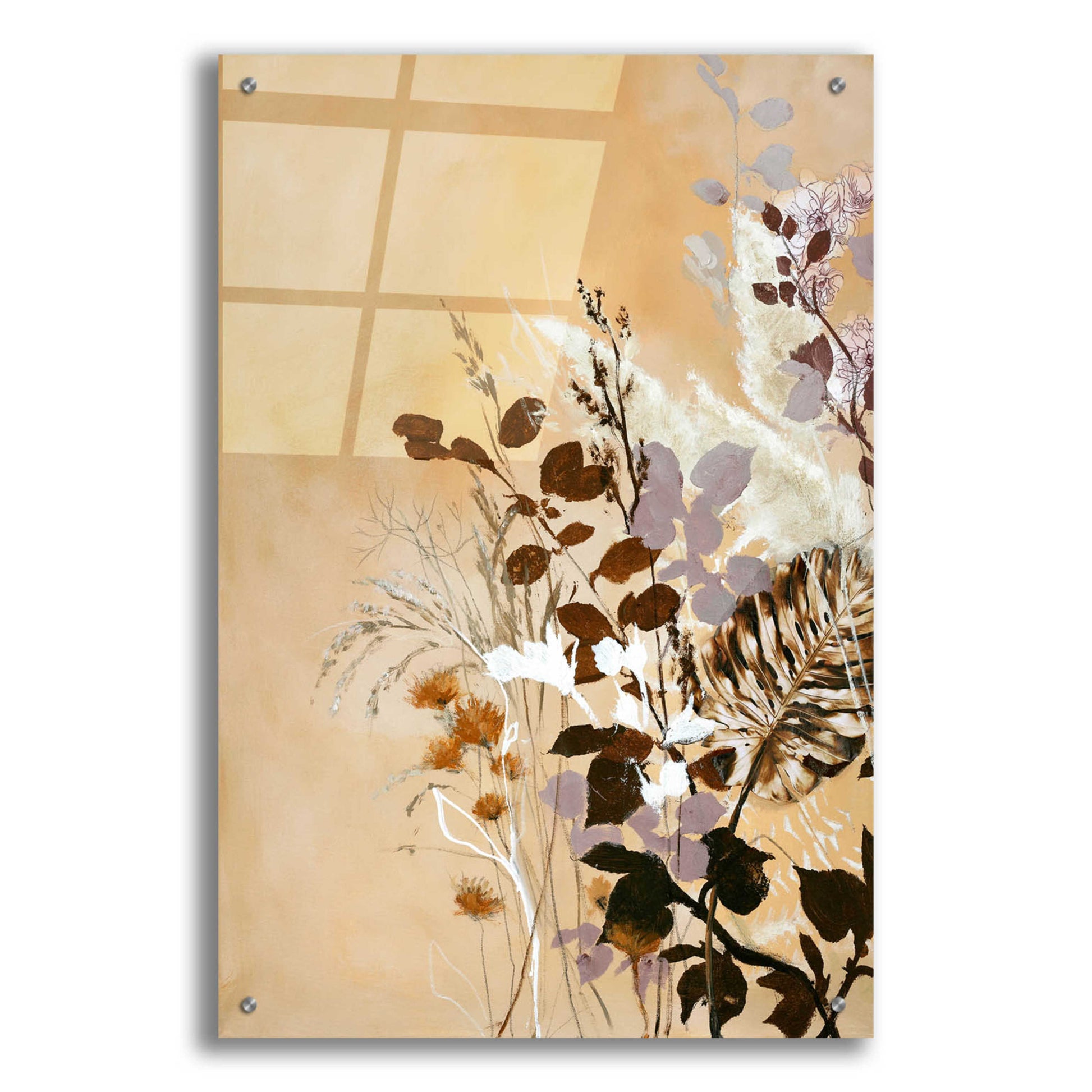 Epic Art 'Light Leaves 6' by Design Fabrikken, Acrylic Glass Wall Art,24x36