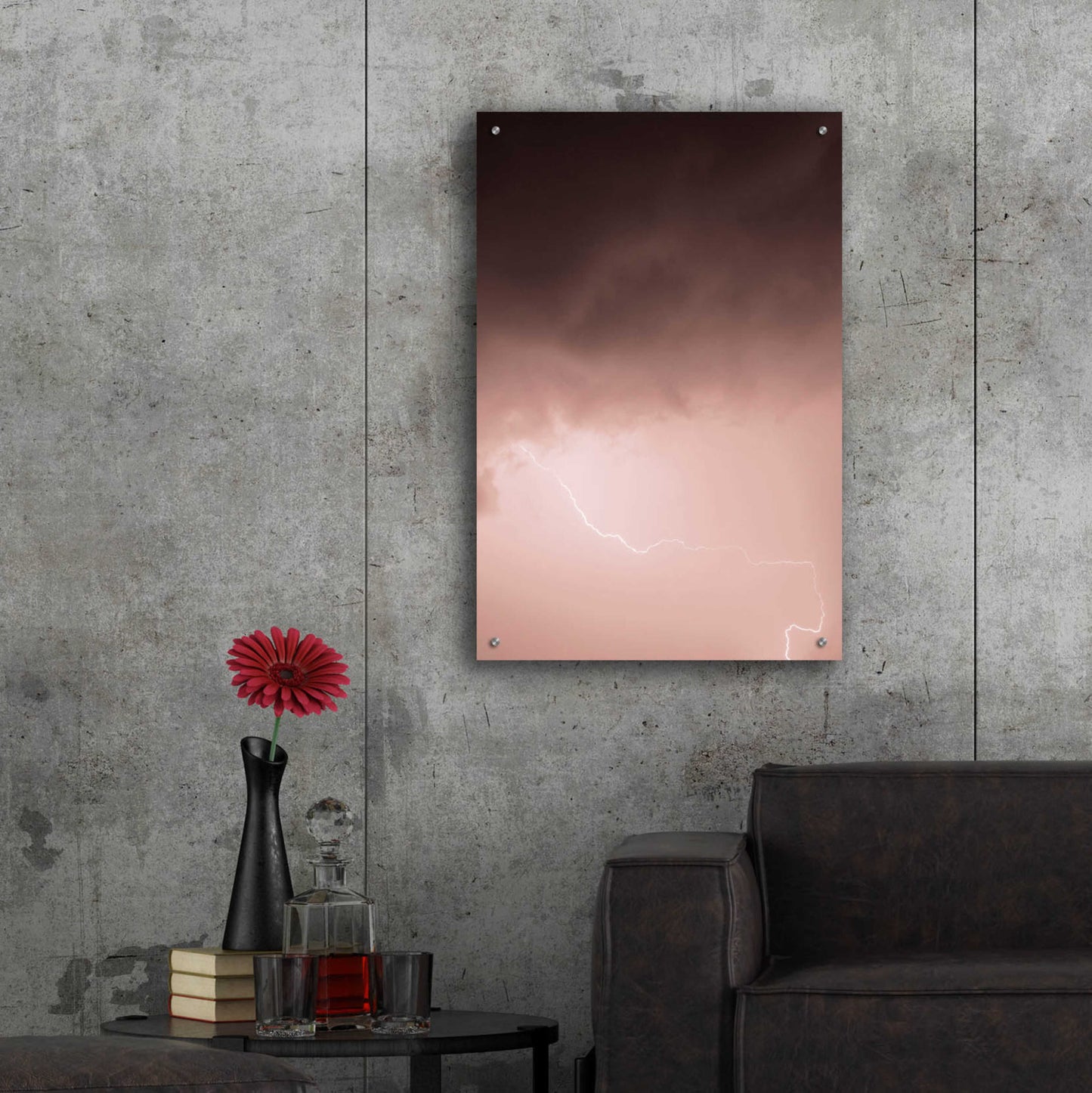 Epic Art 'Lightning Pink' by Design Fabrikken, Acrylic Glass Wall Art,24x36