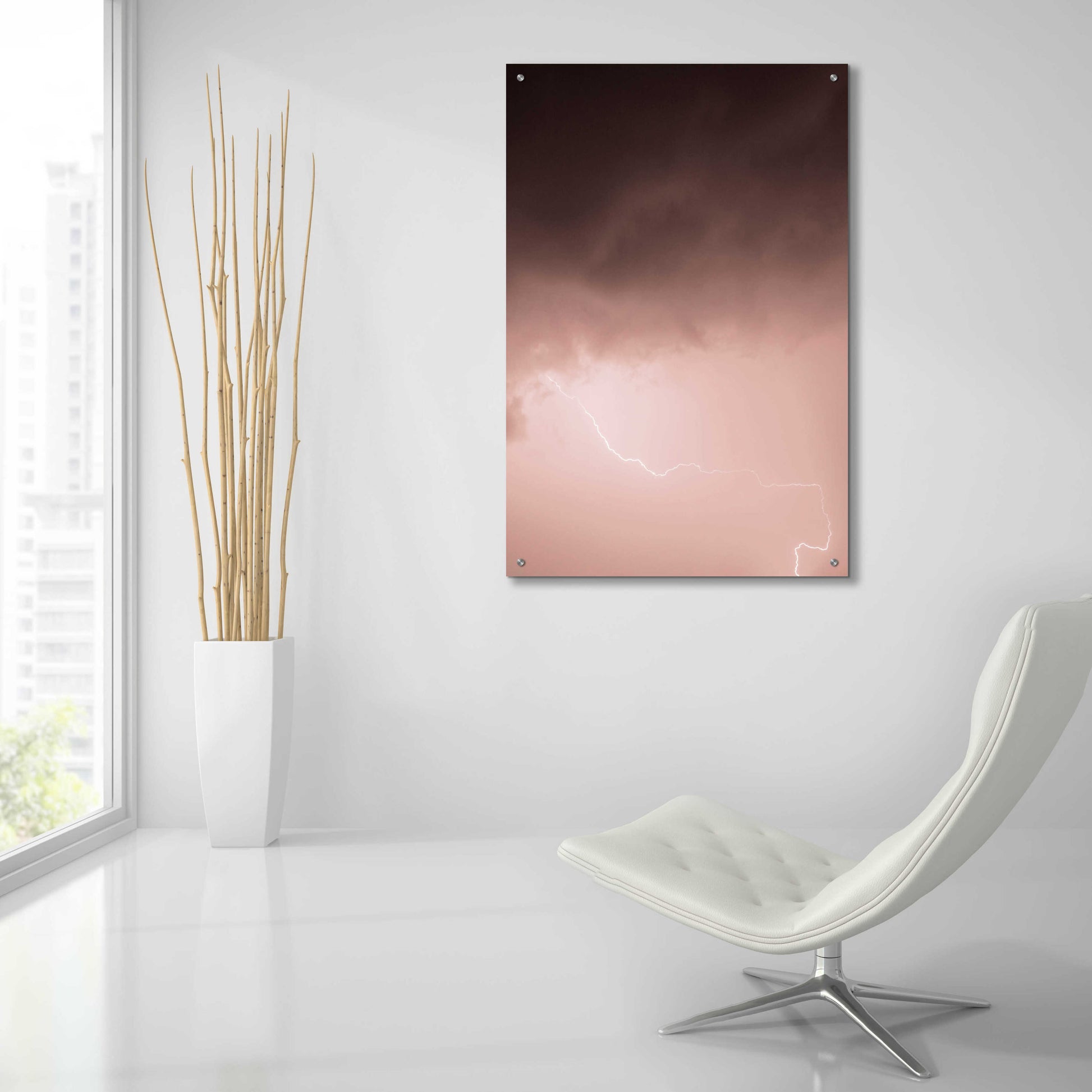 Epic Art 'Lightning Pink' by Design Fabrikken, Acrylic Glass Wall Art,24x36