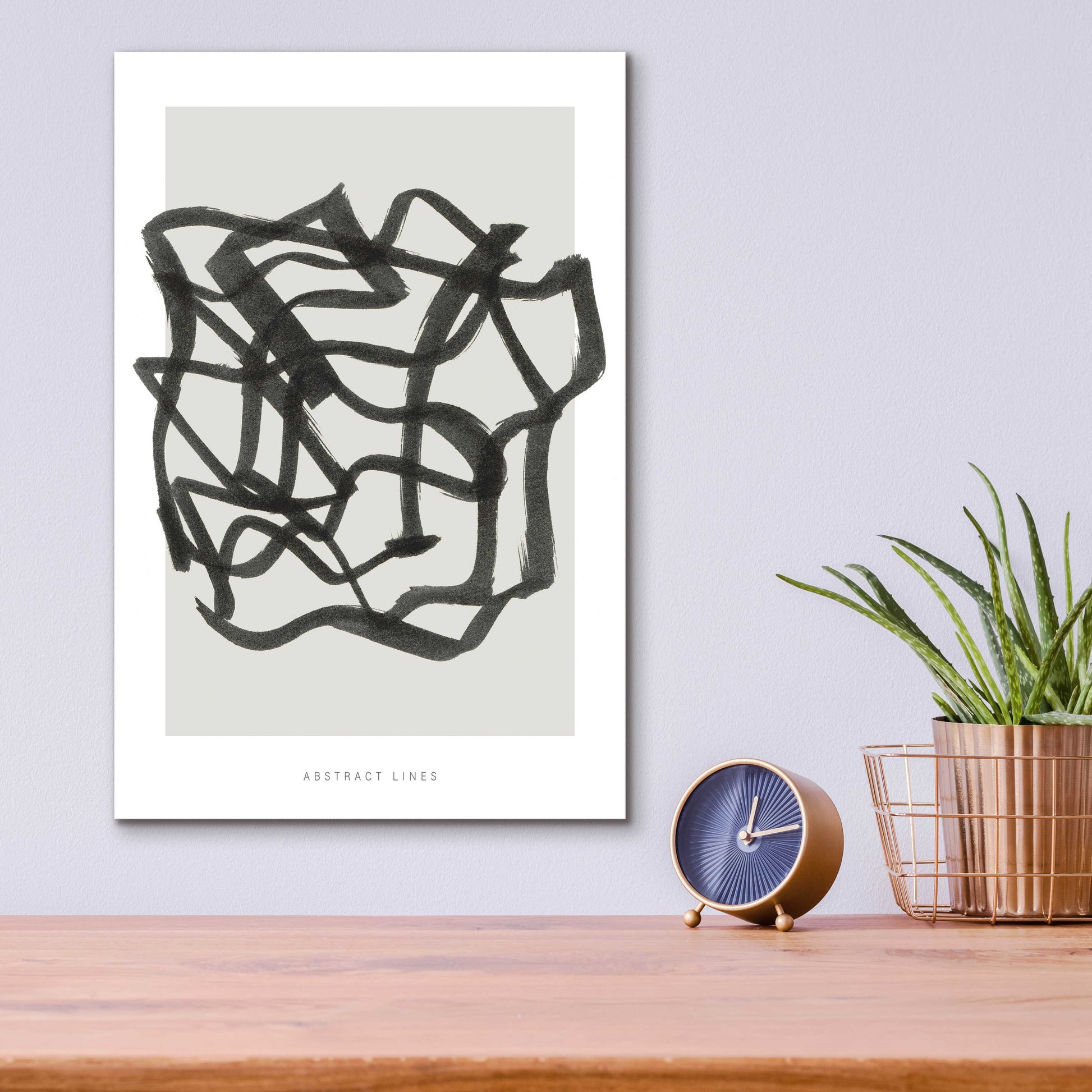 Epic Art 'Lines 1' by Design Fabrikken, Acrylic Glass Wall Art,12x16