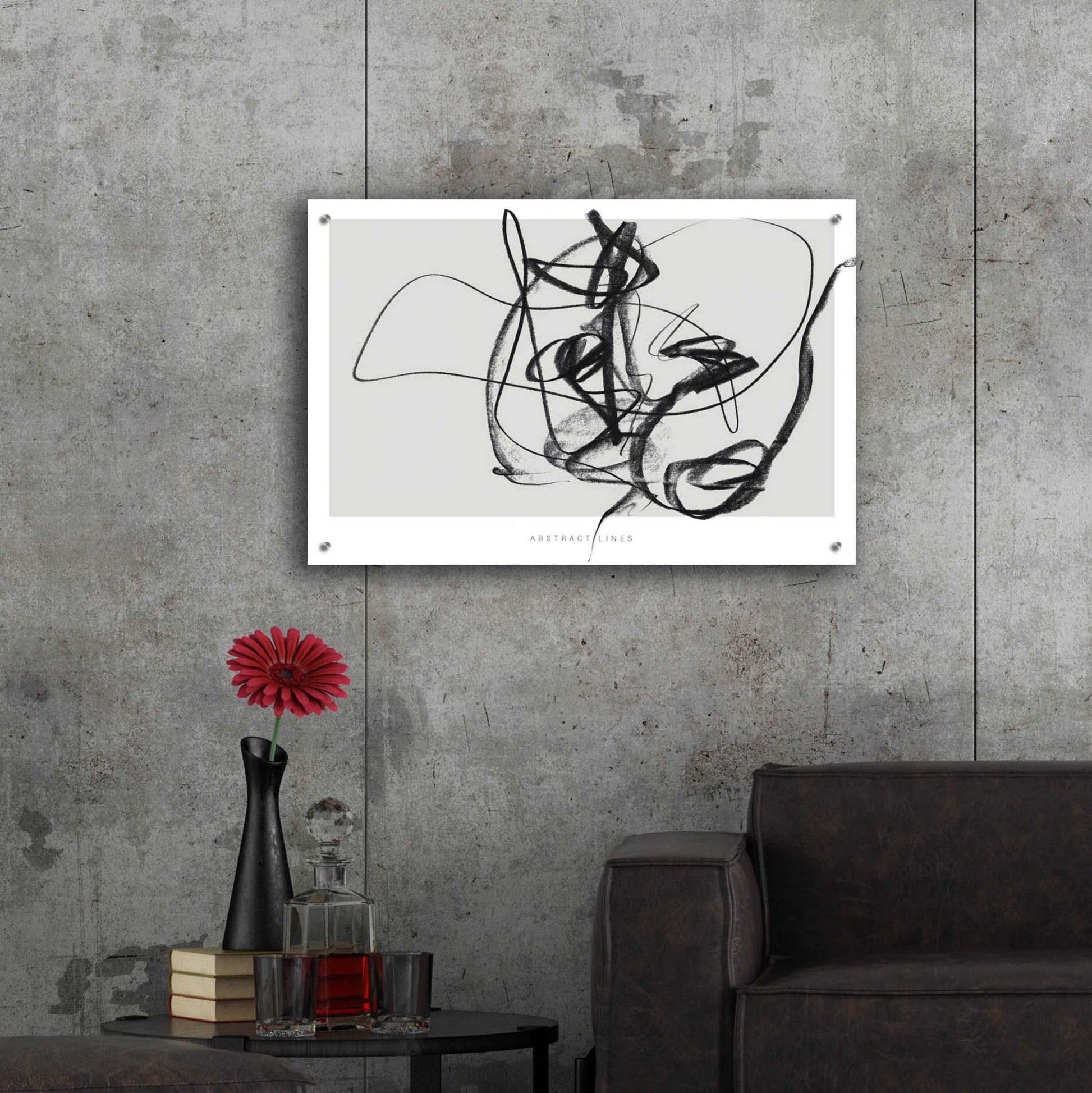 Epic Art 'Lines 2' by Design Fabrikken, Acrylic Glass Wall Art,36x24