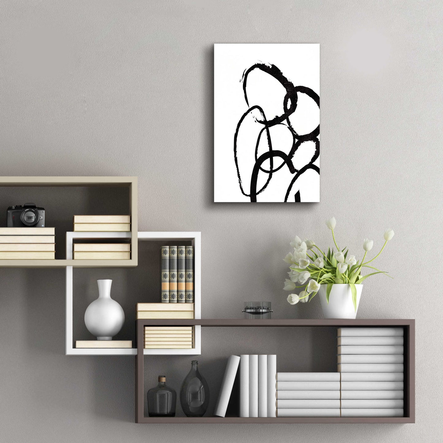 Epic Art 'Linked 3' by Design Fabrikken, Acrylic Glass Wall Art,16x24