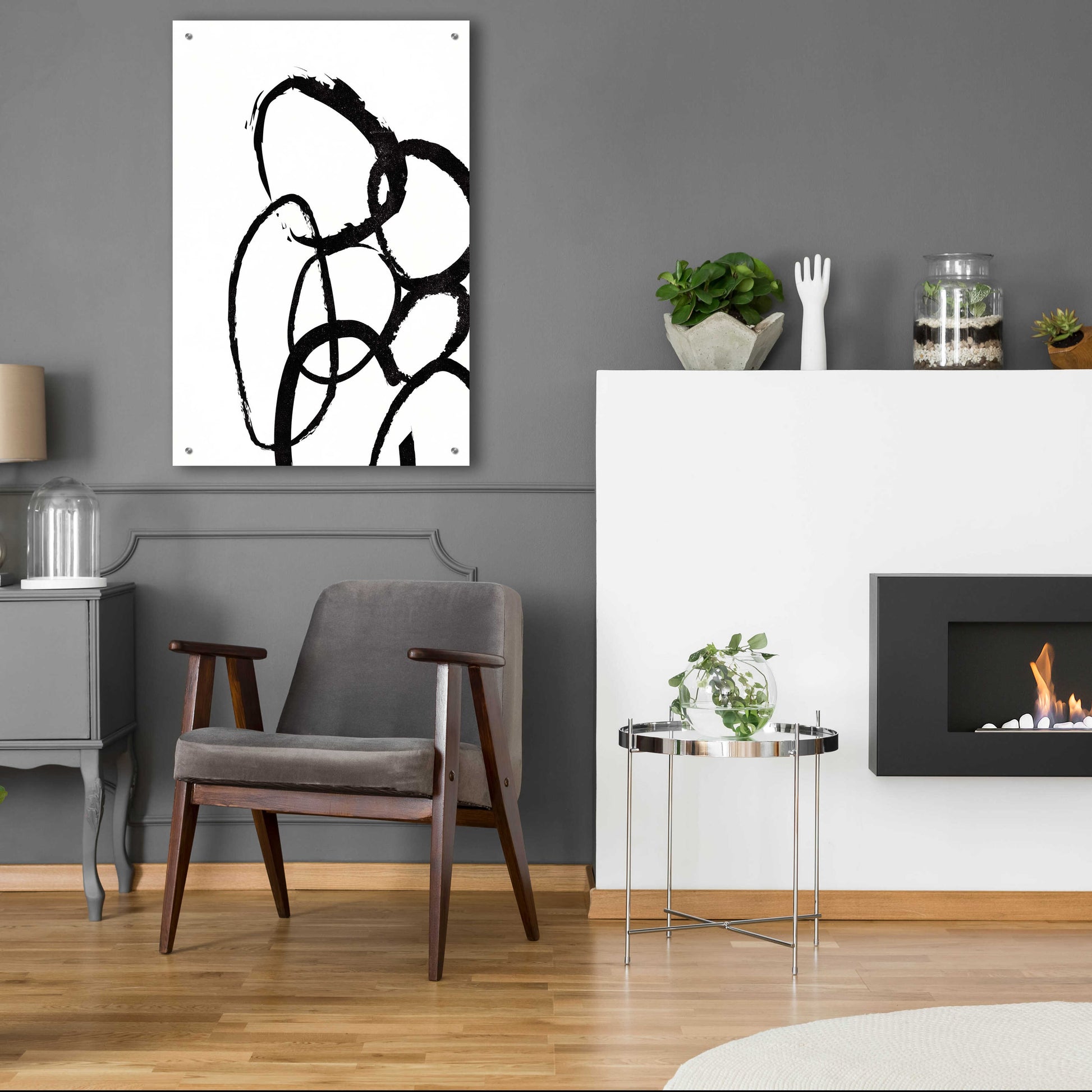 Epic Art 'Linked 3' by Design Fabrikken, Acrylic Glass Wall Art,24x36