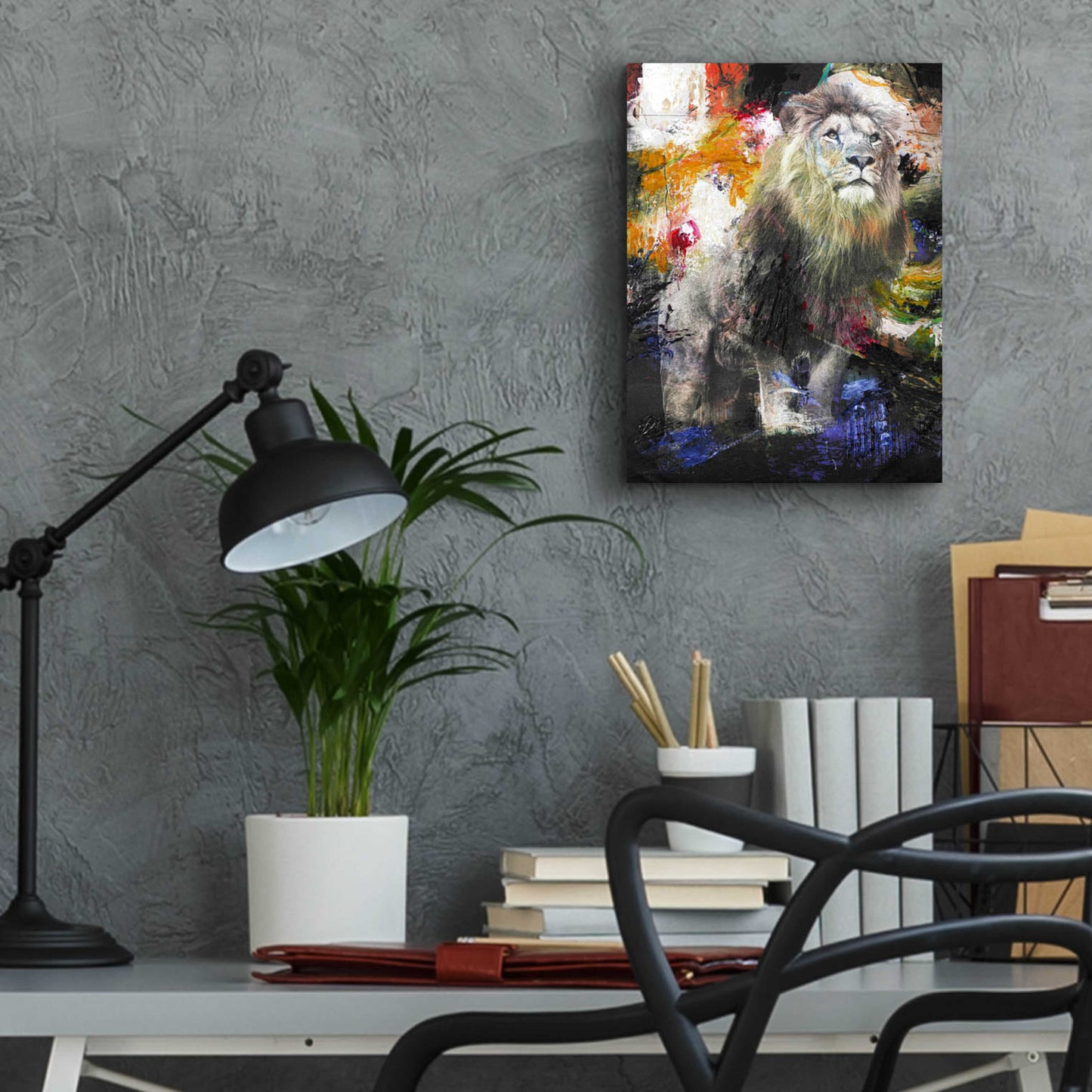 Epic Art 'Lion' by Design Fabrikken, Acrylic Glass Wall Art,12x16