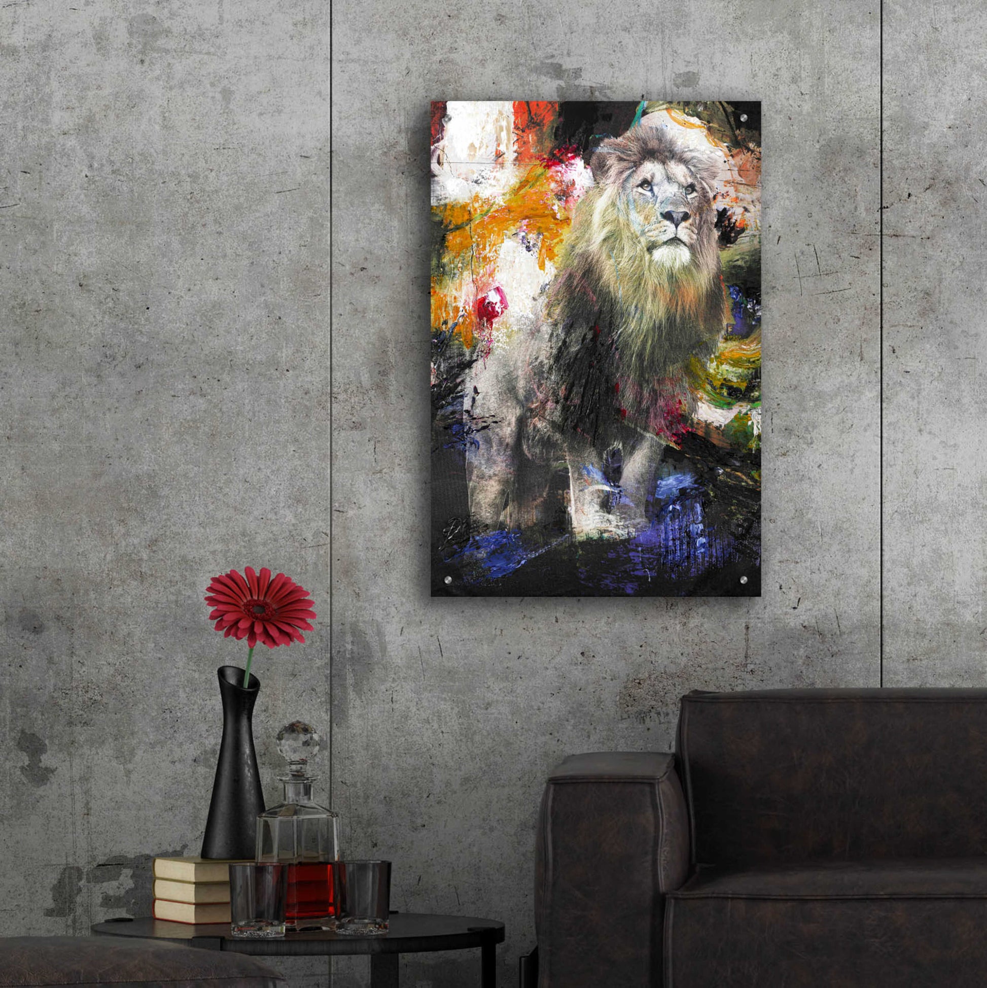 Epic Art 'Lion' by Design Fabrikken, Acrylic Glass Wall Art,24x36