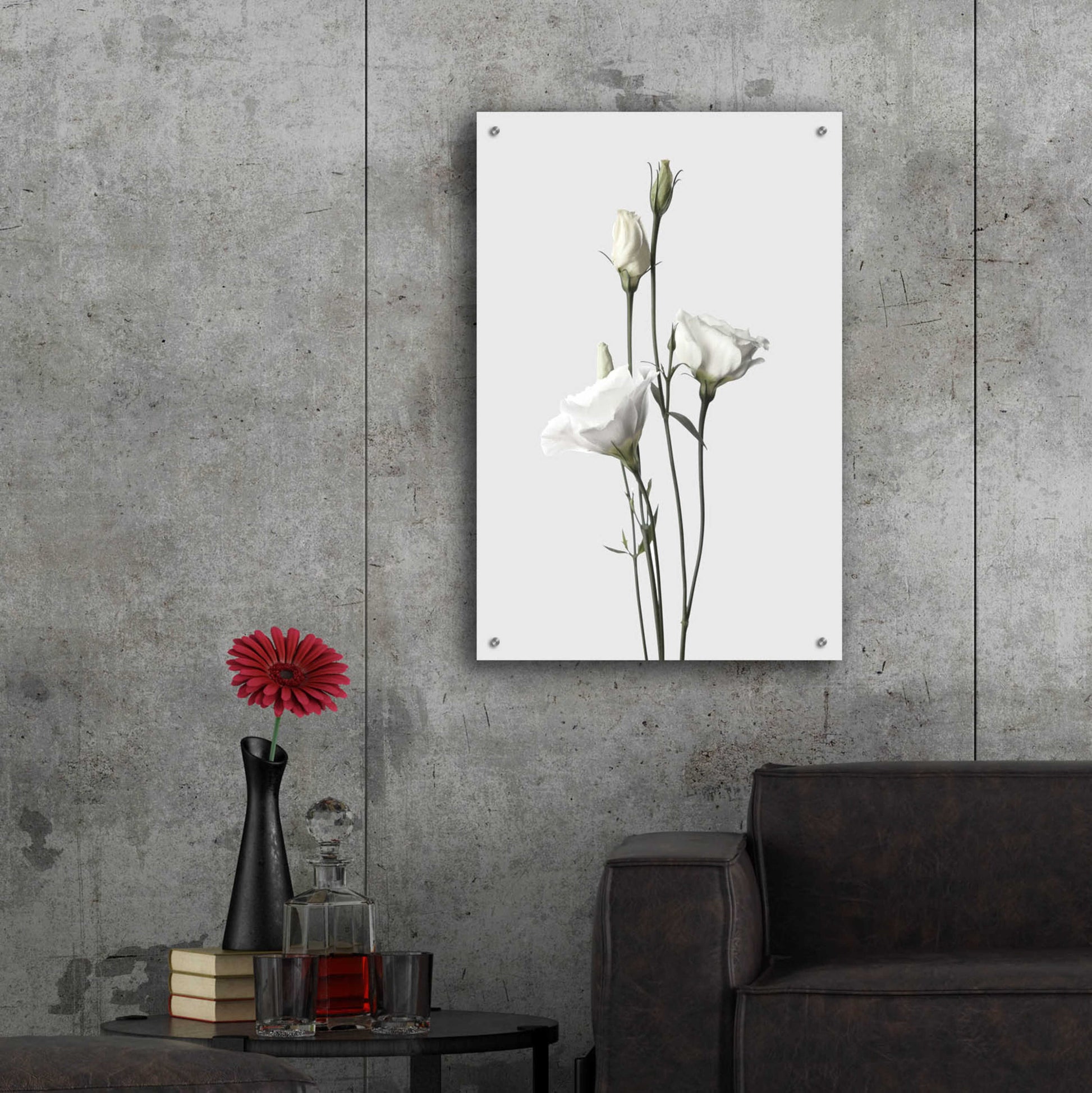 Epic Art 'Lisianthus White' by Design Fabrikken, Acrylic Glass Wall Art,24x36