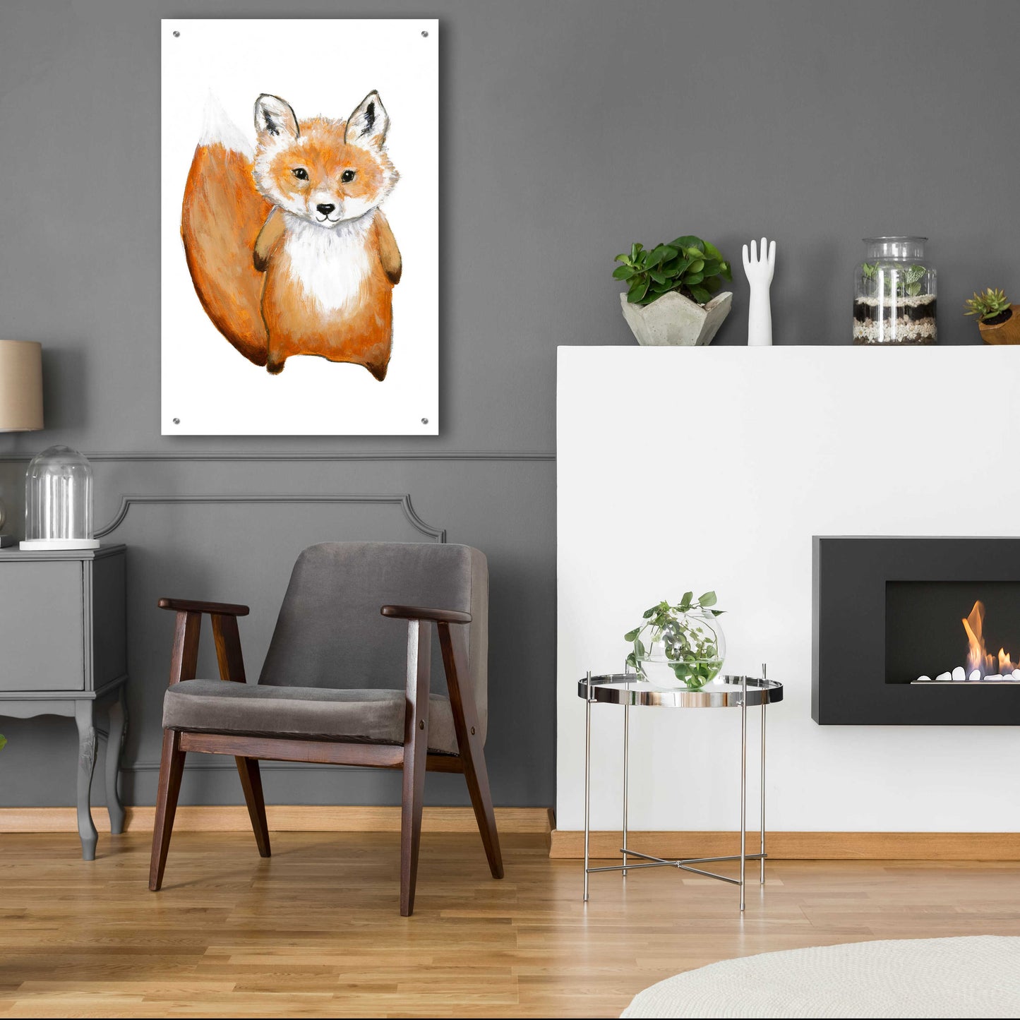 Epic Art 'Little Fox' by Design Fabrikken, Acrylic Glass Wall Art,24x36