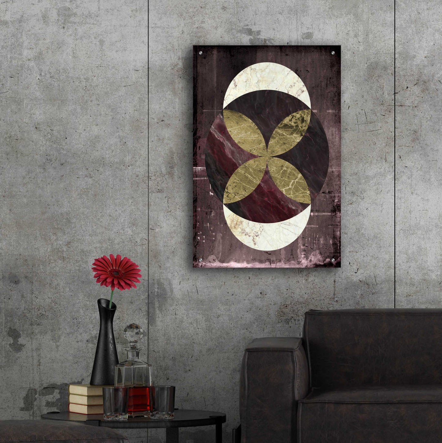 Epic Art 'Marble Rustic 2' by Design Fabrikken, Acrylic Glass Wall Art,24x36