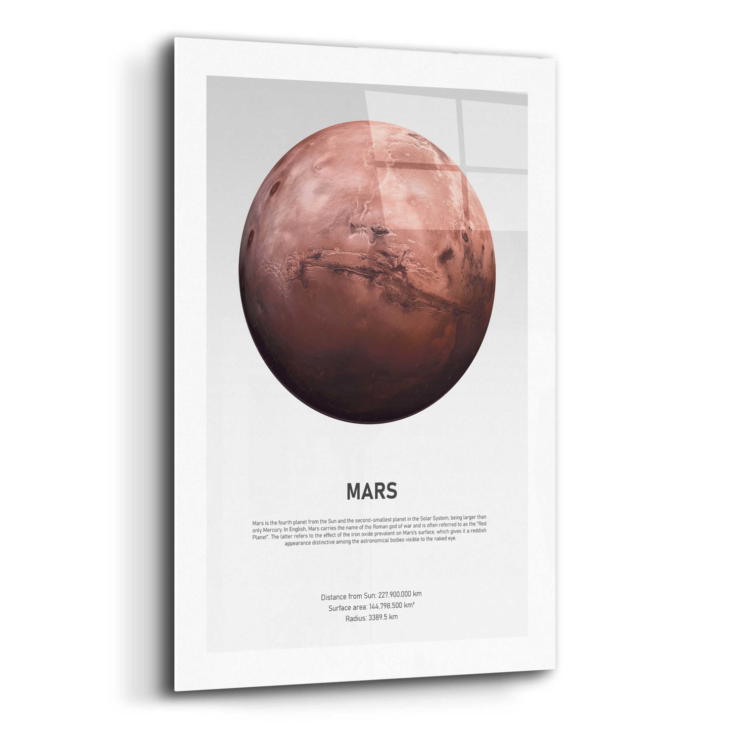 Epic Art 'Mars Light' by Design Fabrikken, Acrylic Glass Wall Art,12x16