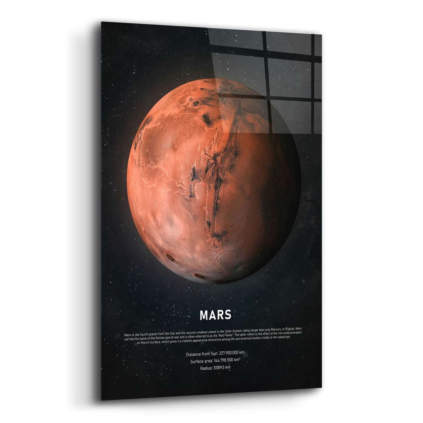 Epic Art 'Mars' by Design Fabrikken, Acrylic Glass Wall Art,12x16