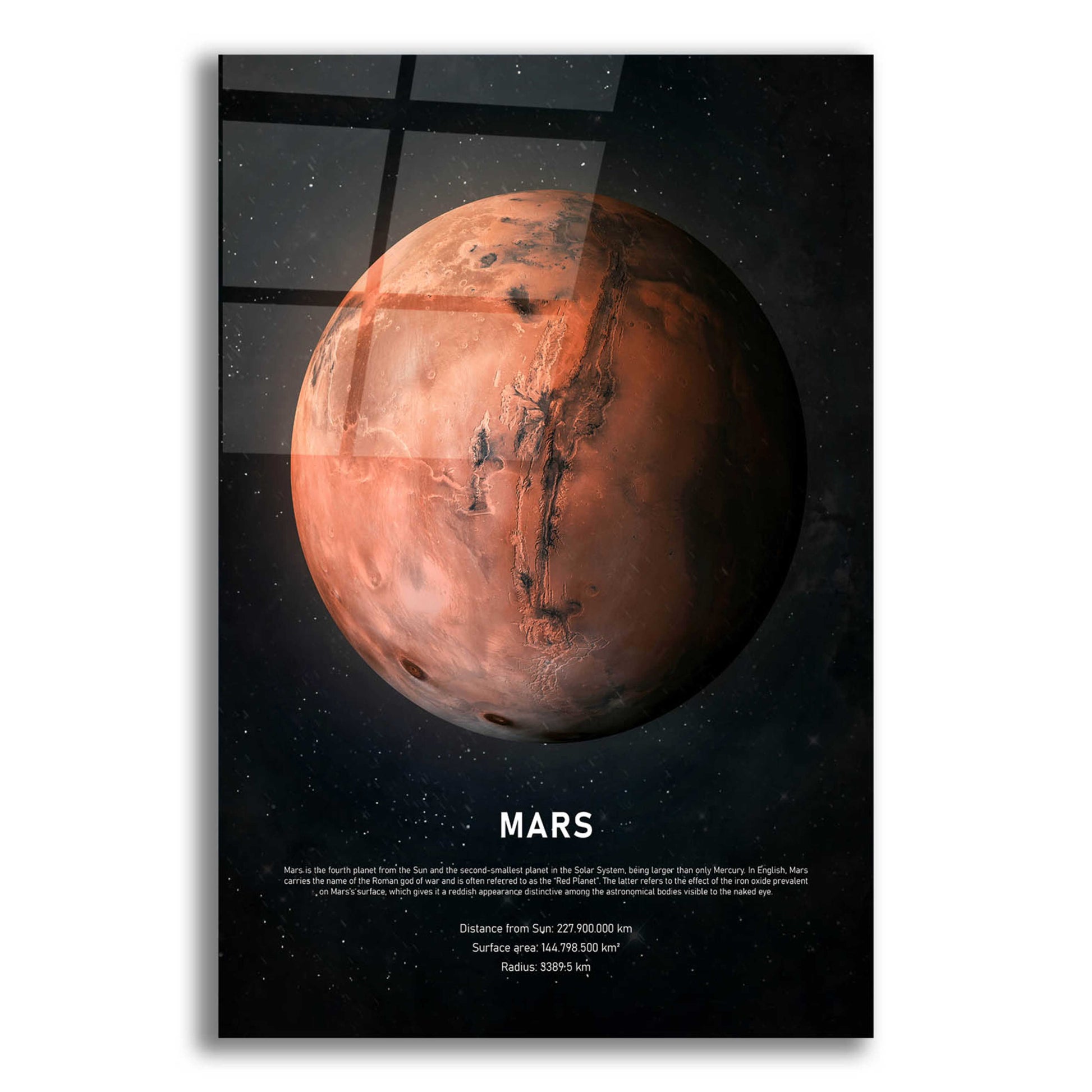 Epic Art 'Mars' by Design Fabrikken, Acrylic Glass Wall Art,16x24