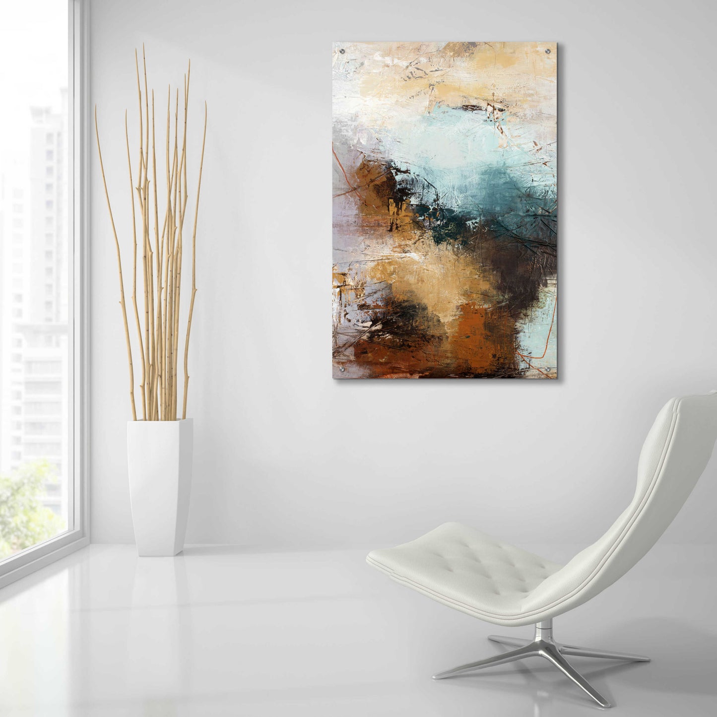 Epic Art 'Milestone 3 Blue' by Design Fabrikken, Acrylic Glass Wall Art,24x36