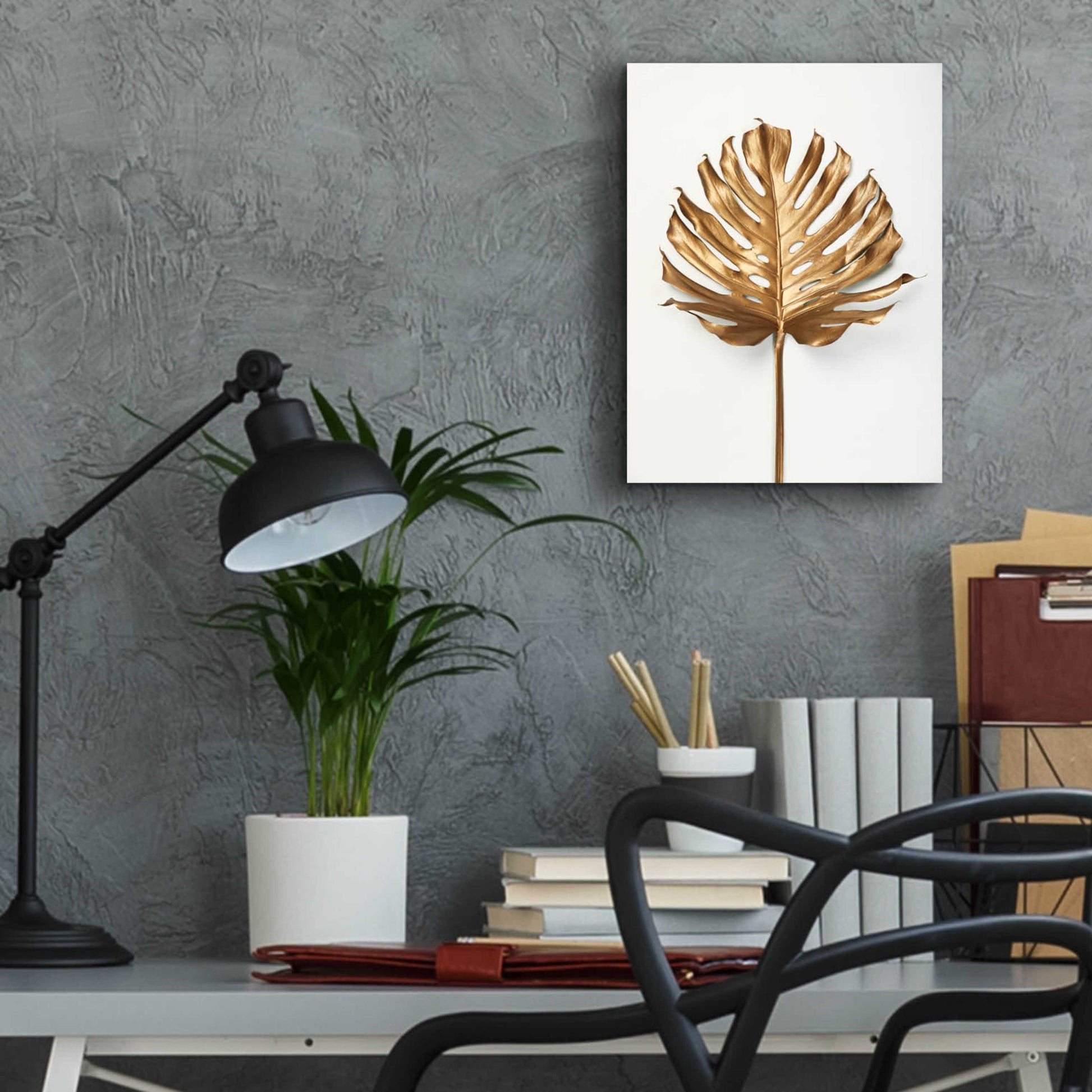 Epic Art 'Monstrea Gold Leaf' by Design Fabrikken, Acrylic Glass Wall Art,12x16