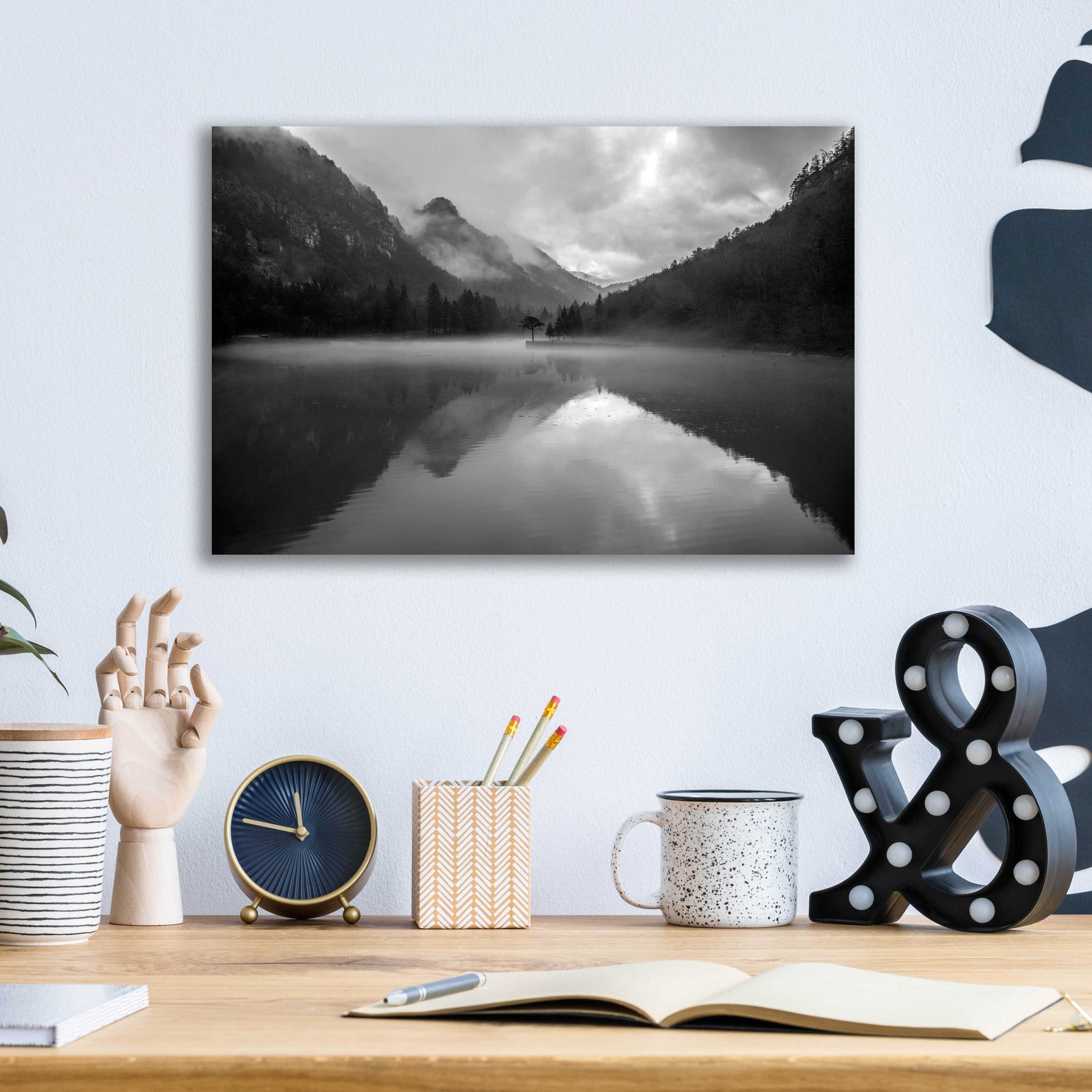 Epic Art 'Mountain Lake' by Design Fabrikken, Acrylic Glass Wall Art,16x12