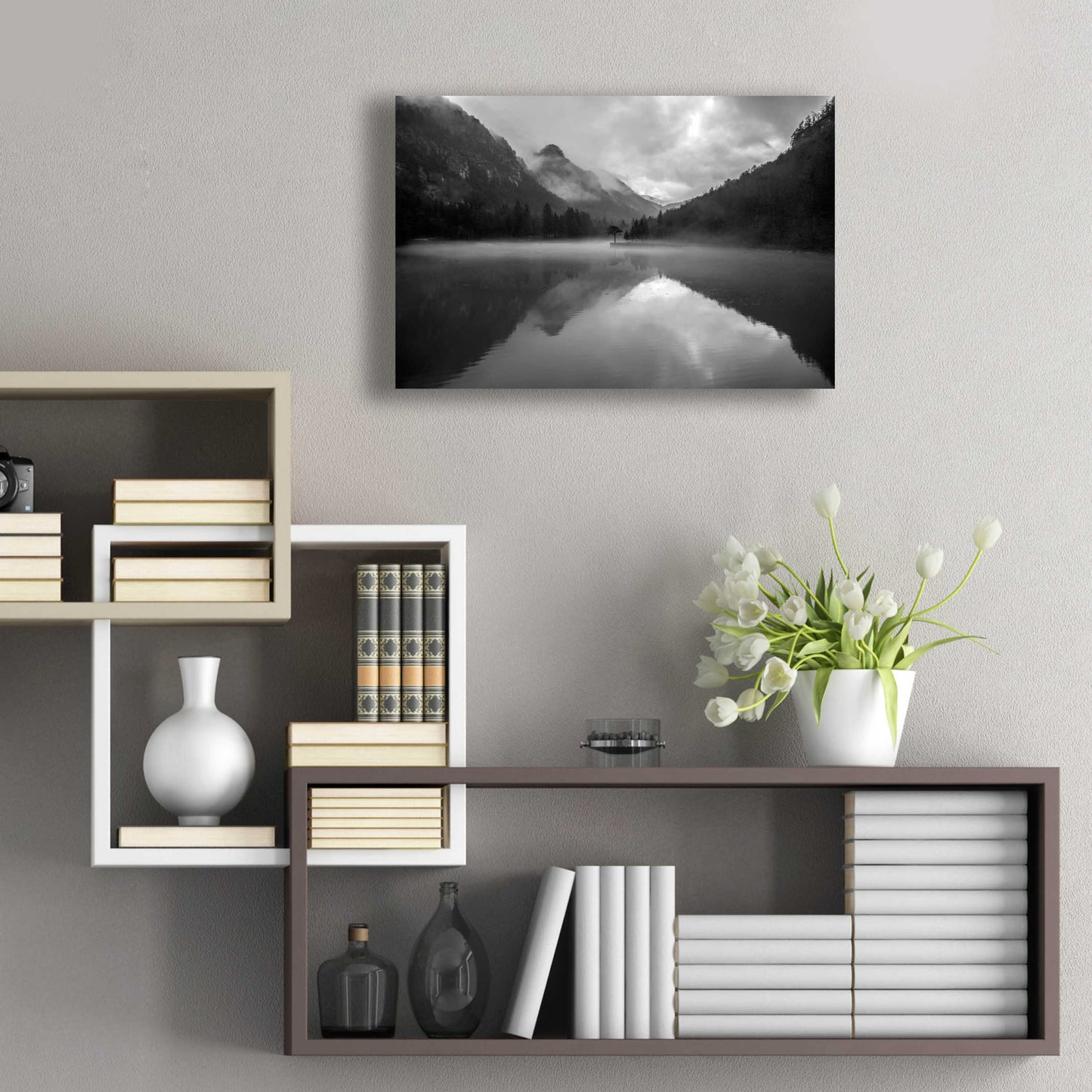 Epic Art 'Mountain Lake' by Design Fabrikken, Acrylic Glass Wall Art,24x16