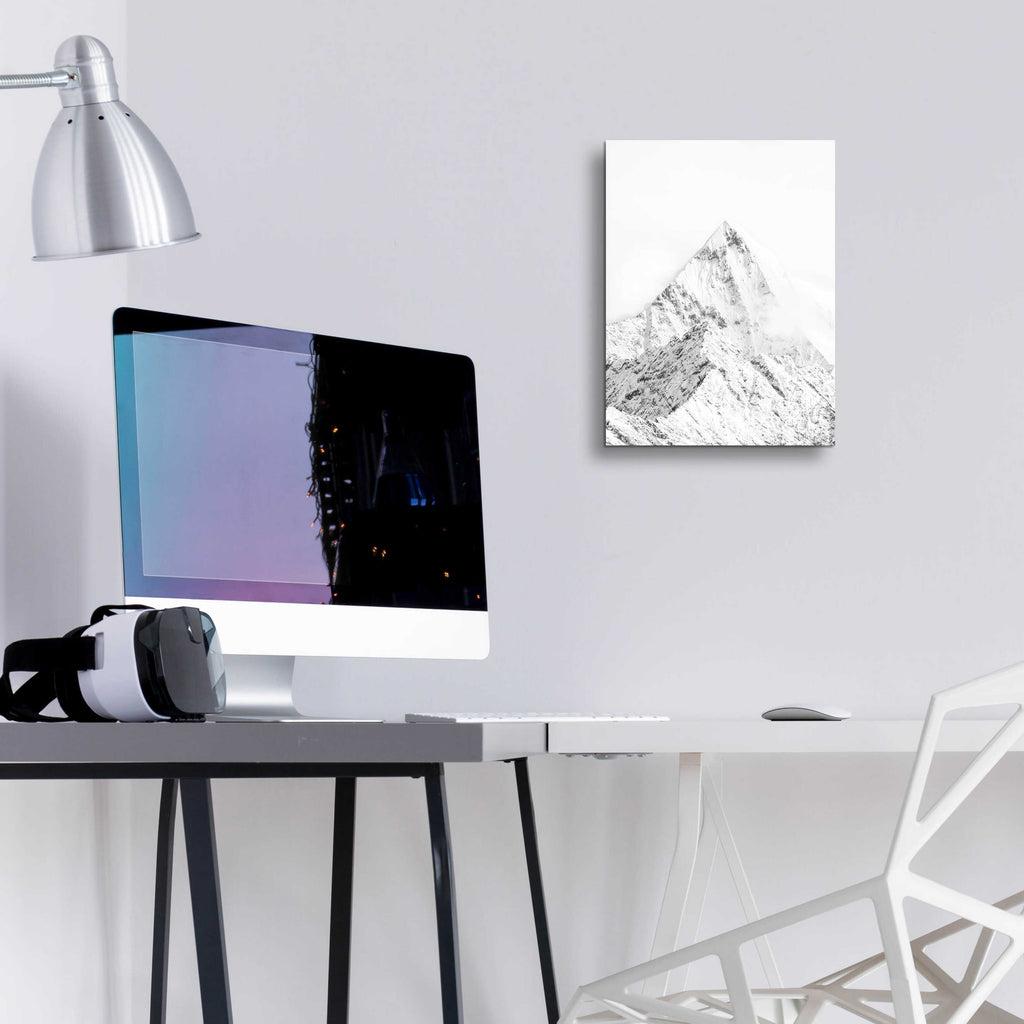 Epic Art 'Mountain Top White' by Design Fabrikken, Acrylic Glass Wall Art,12x16