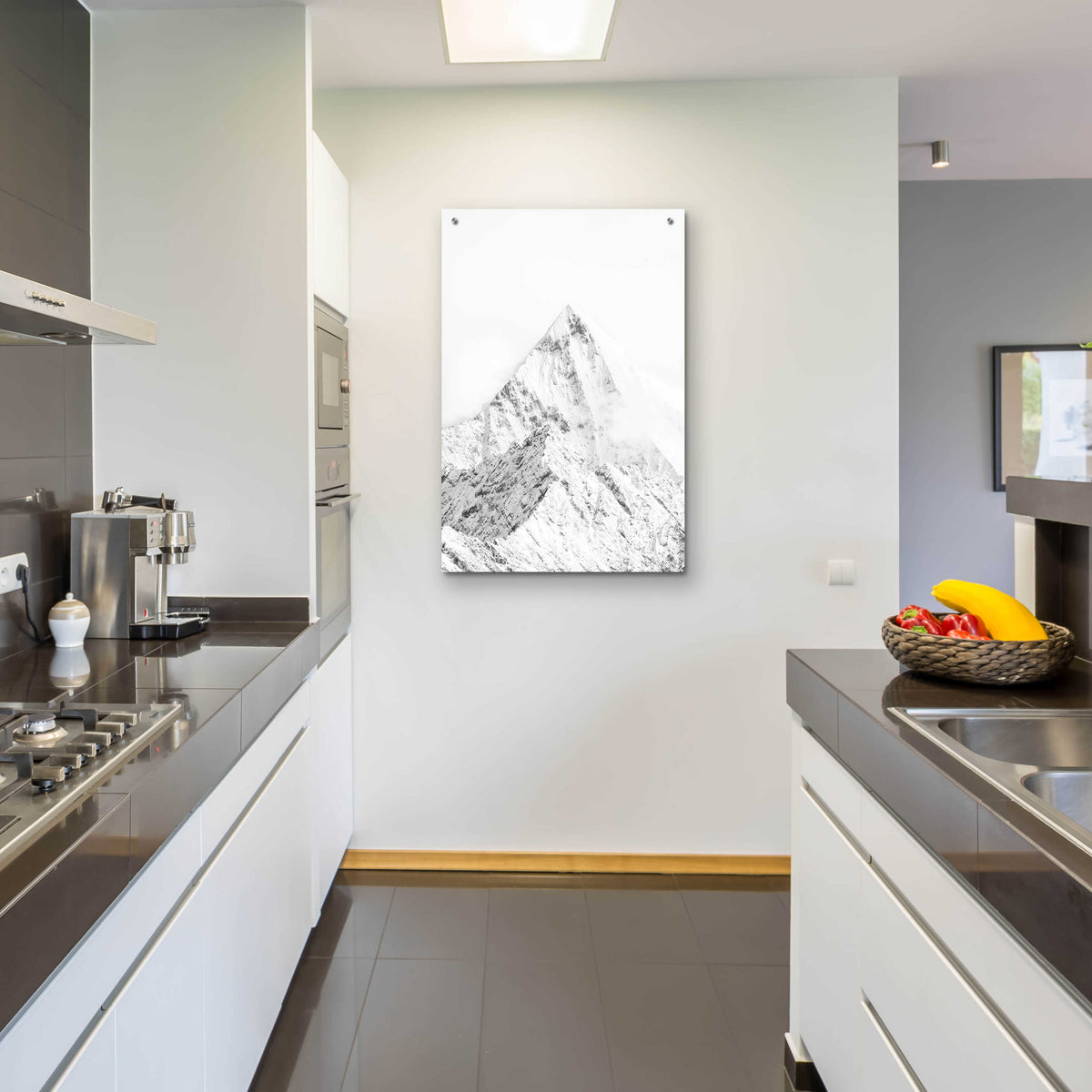 Epic Art 'Mountain Top White' by Design Fabrikken, Acrylic Glass Wall Art,24x36