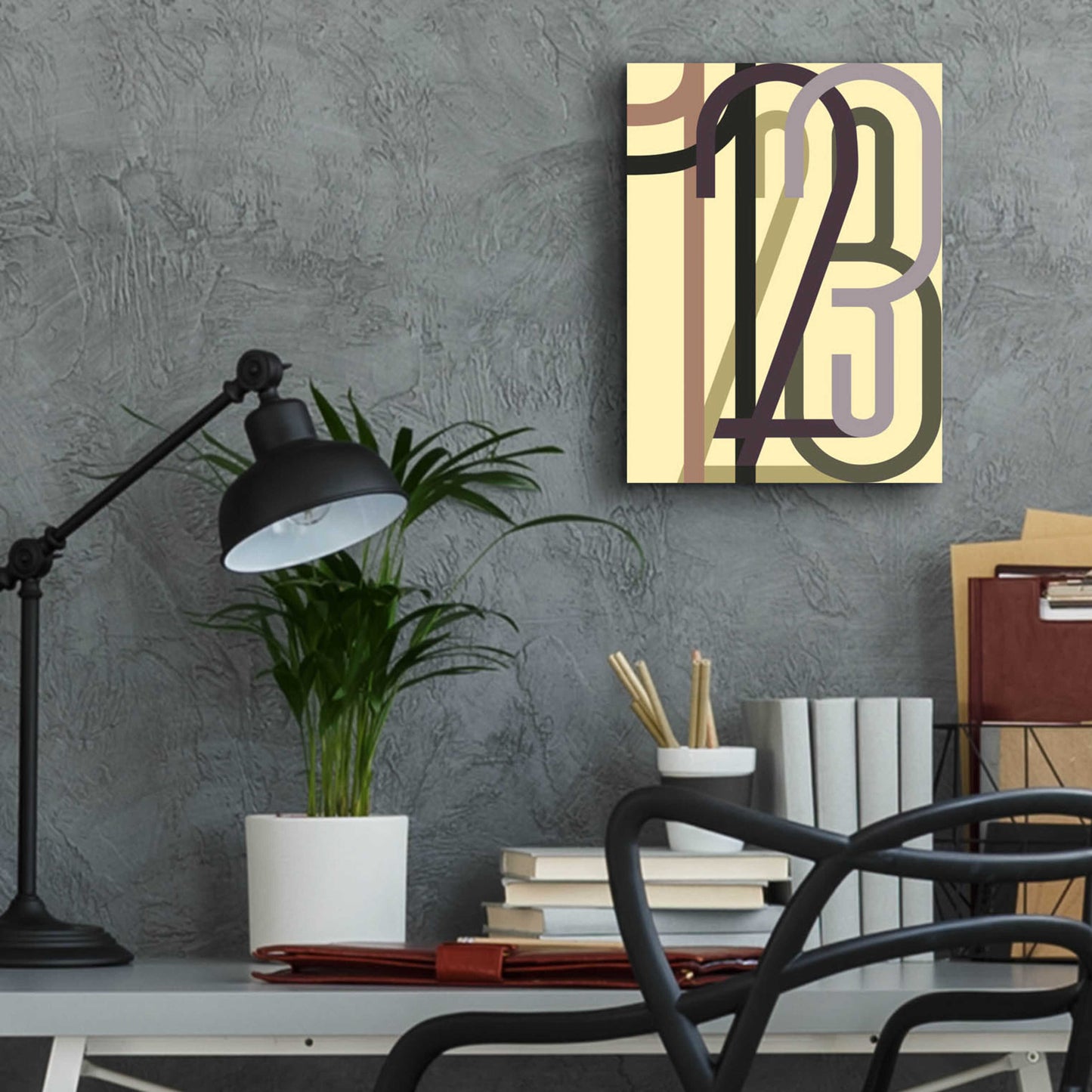 Epic Art 'Numbers 1' by Design Fabrikken, Acrylic Glass Wall Art,12x16