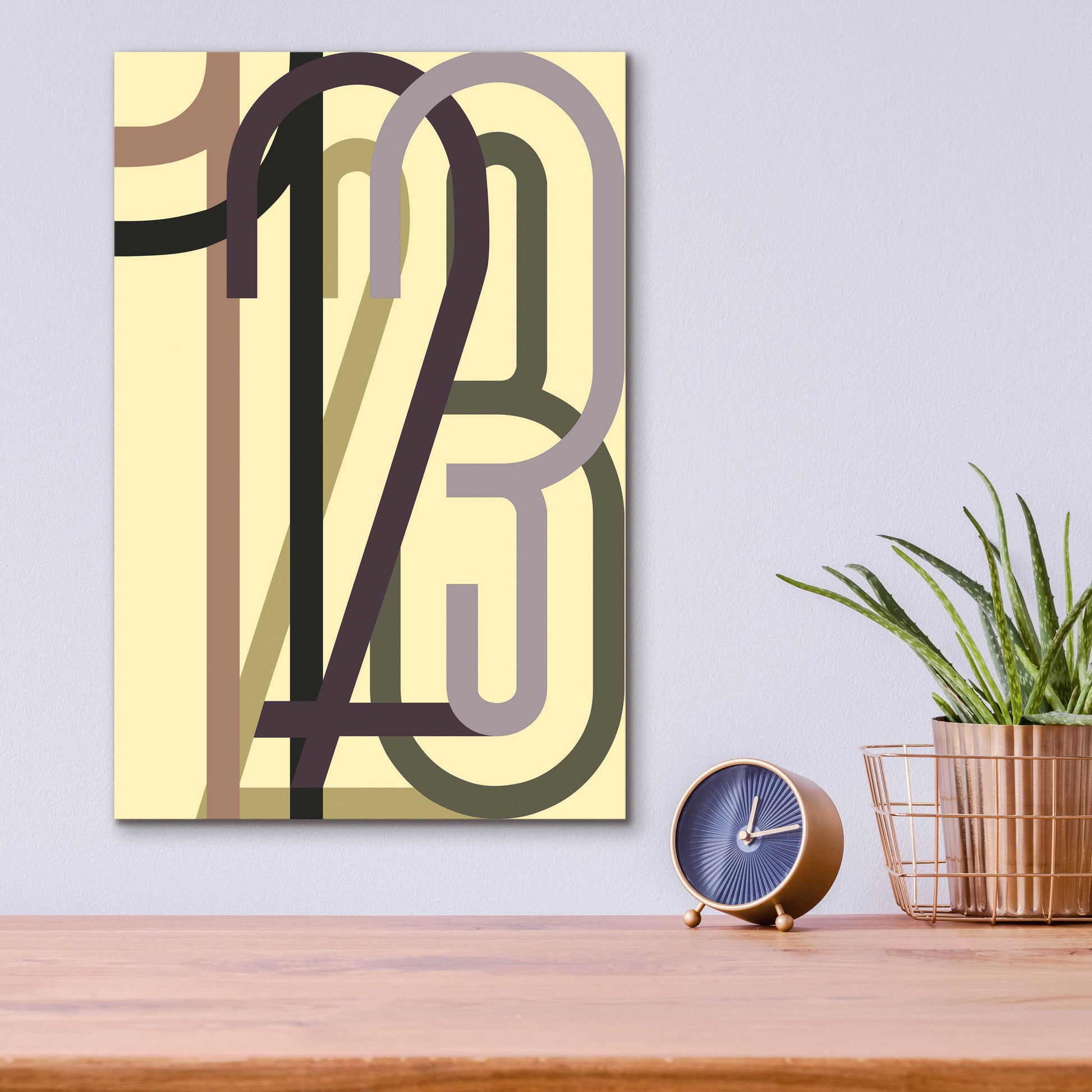 Epic Art 'Numbers 1' by Design Fabrikken, Acrylic Glass Wall Art,12x16