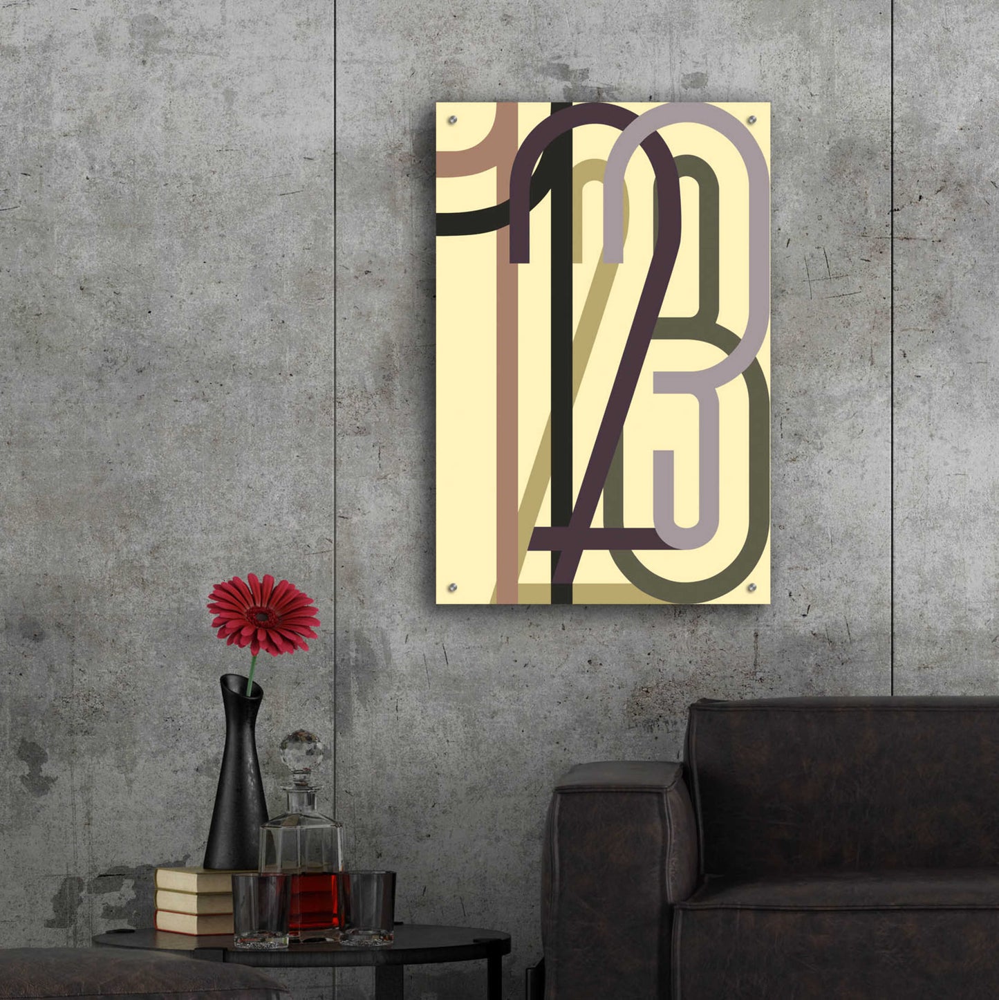 Epic Art 'Numbers 1' by Design Fabrikken, Acrylic Glass Wall Art,24x36