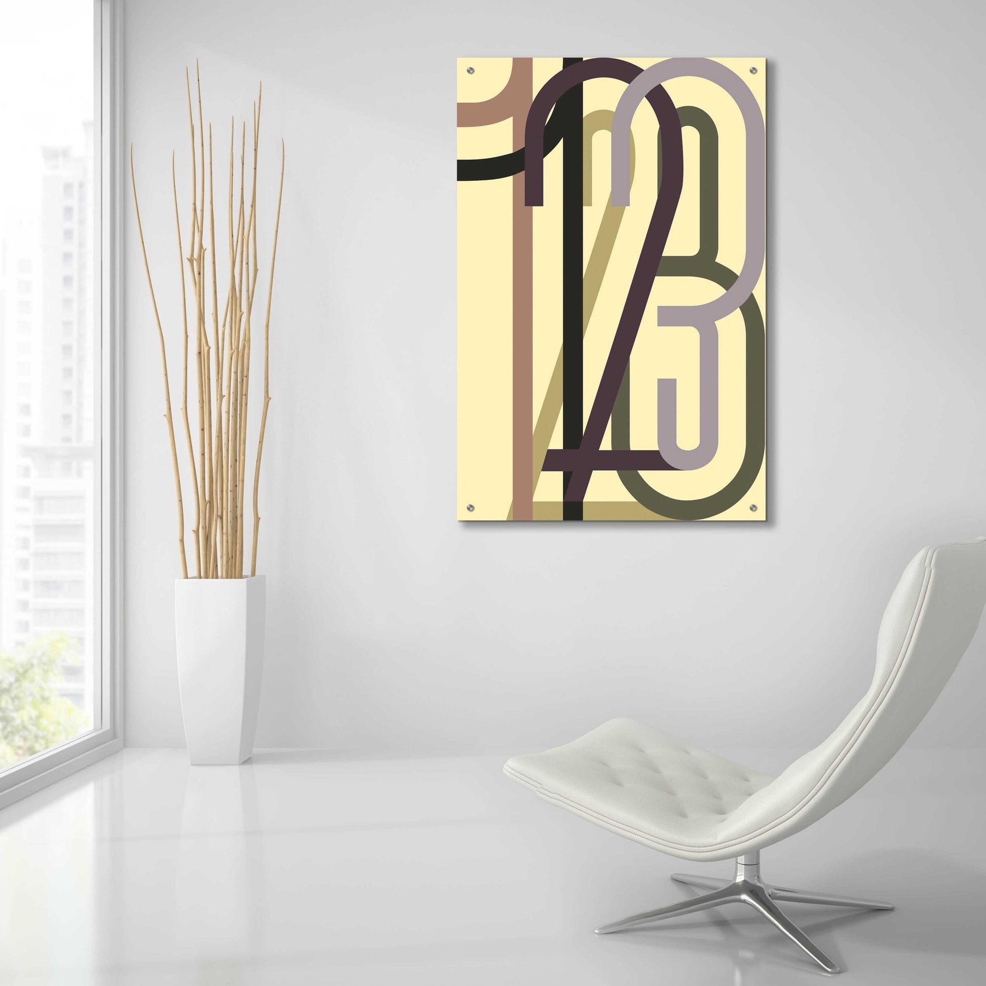 Epic Art 'Numbers 1' by Design Fabrikken, Acrylic Glass Wall Art,24x36