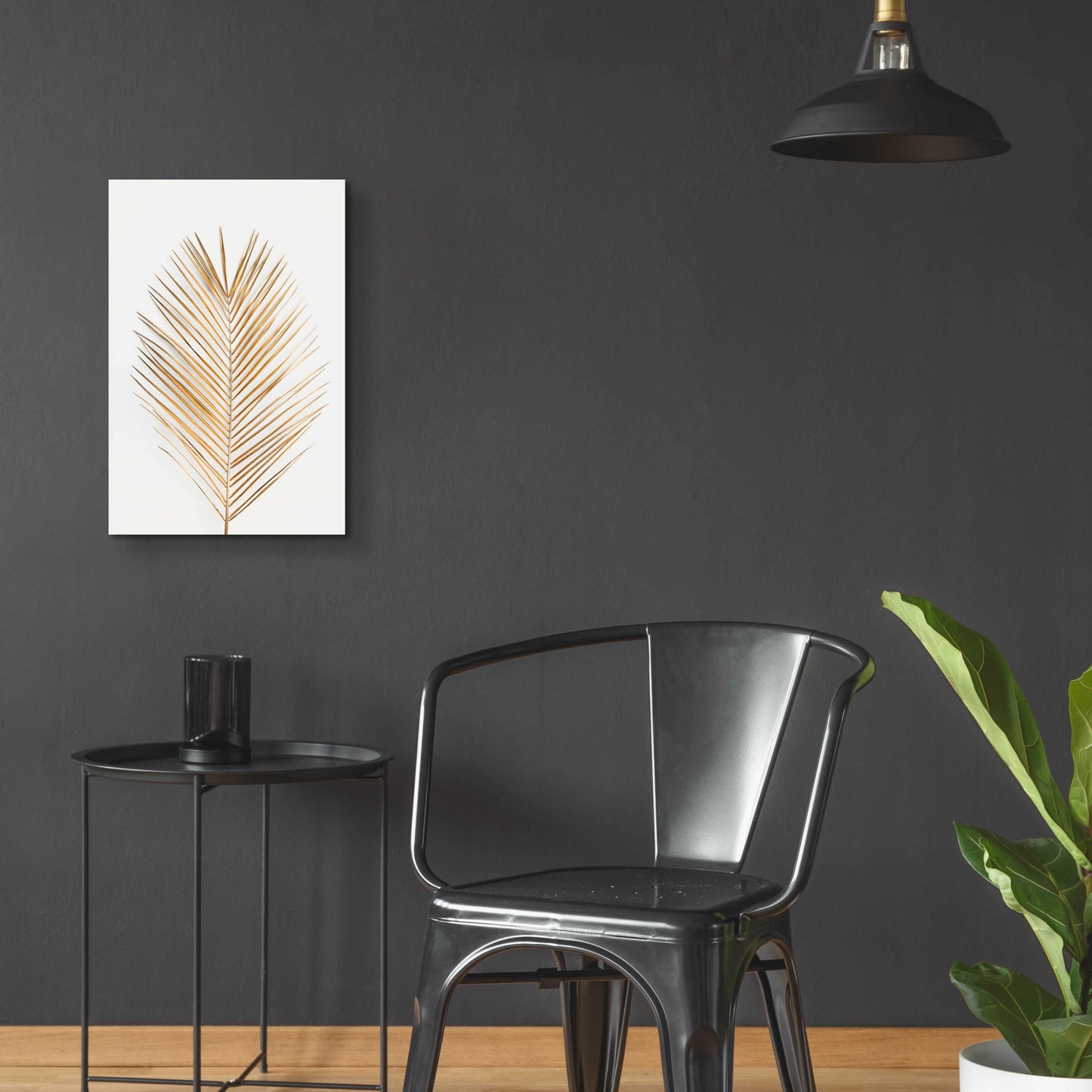 Epic Art 'Palm Leaf Gold' by Design Fabrikken, Acrylic Glass Wall Art,16x24