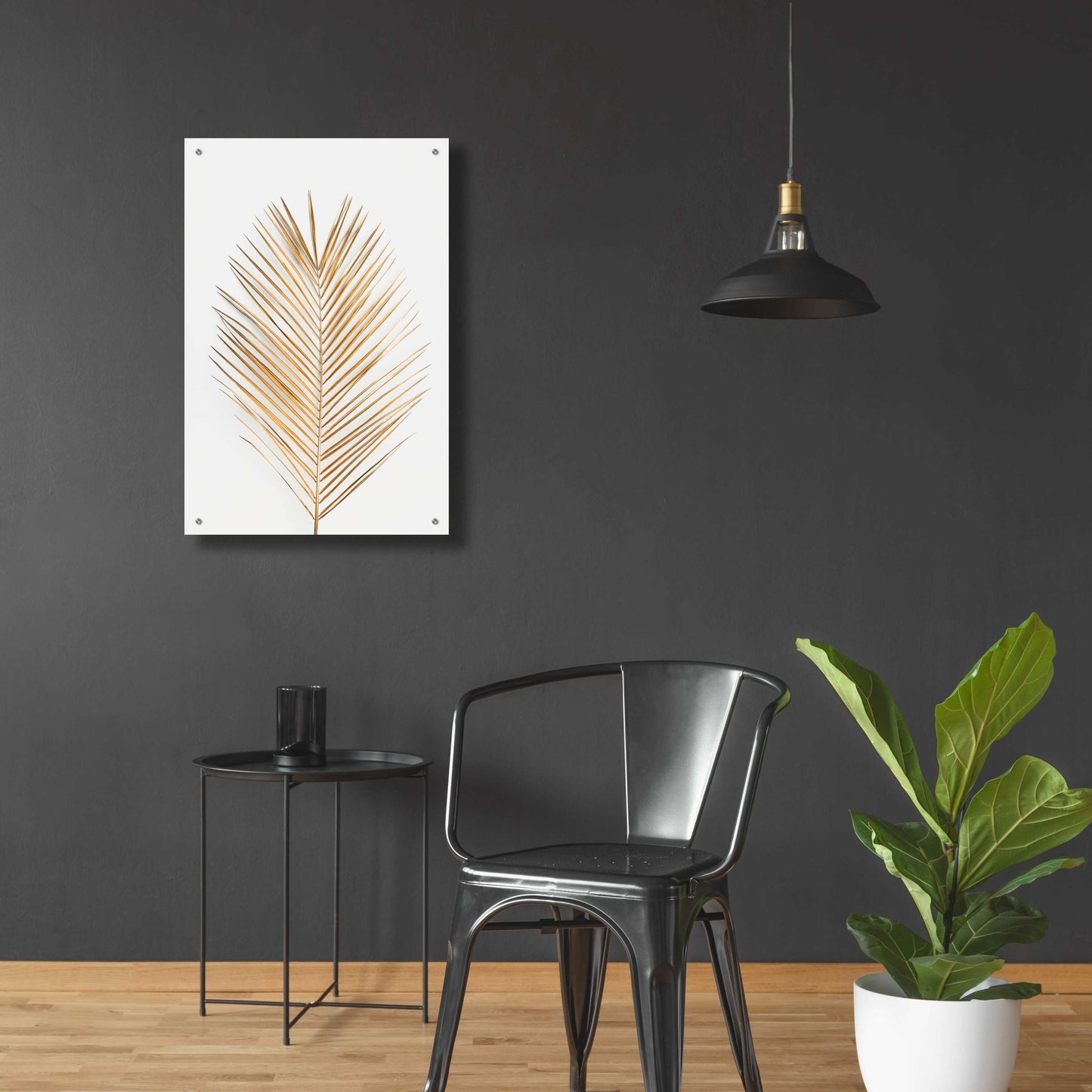 Epic Art 'Palm Leaf Gold' by Design Fabrikken, Acrylic Glass Wall Art,24x36