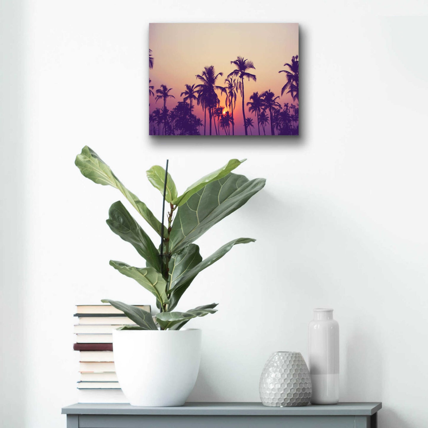 Epic Art 'Palm Sky 1' by Design Fabrikken, Acrylic Glass Wall Art,16x12