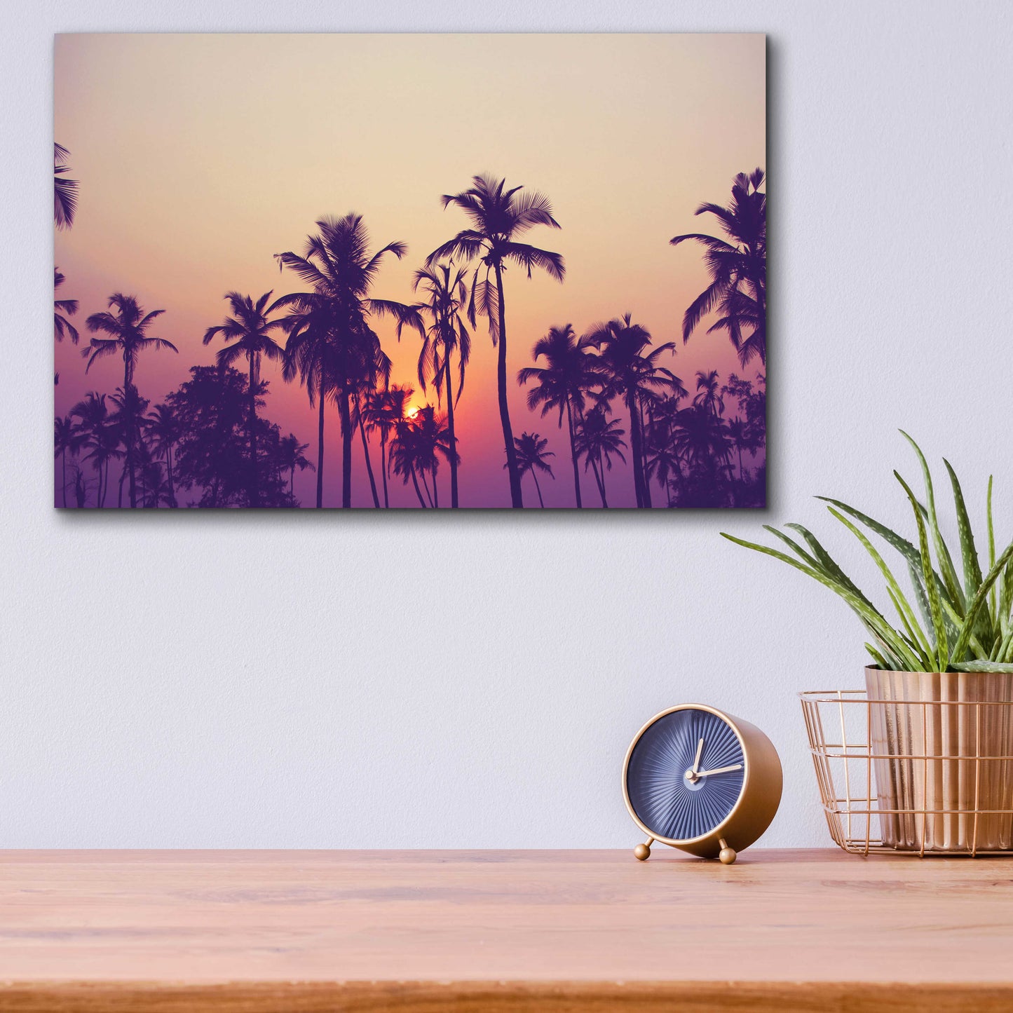 Epic Art 'Palm Sky 1' by Design Fabrikken, Acrylic Glass Wall Art,16x12