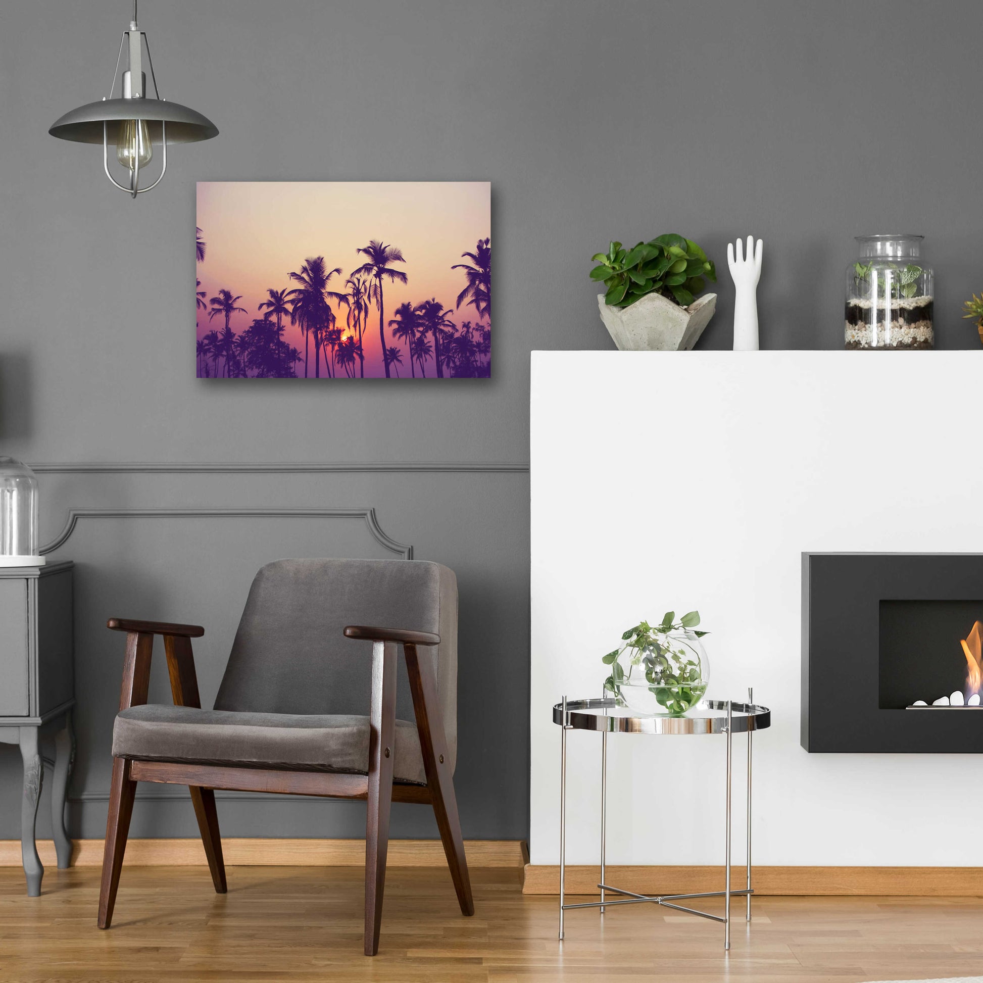 Epic Art 'Palm Sky 1' by Design Fabrikken, Acrylic Glass Wall Art,24x16