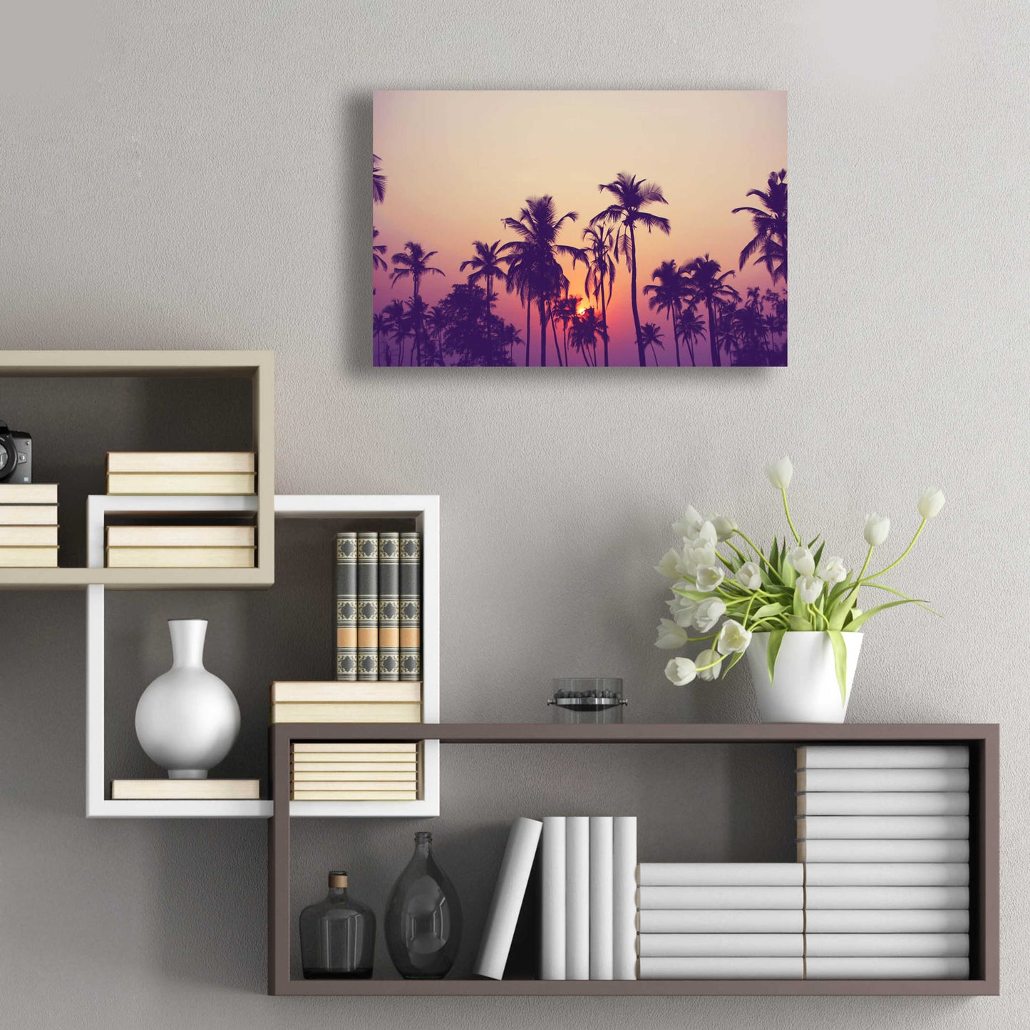 Epic Art 'Palm Sky 1' by Design Fabrikken, Acrylic Glass Wall Art,24x16