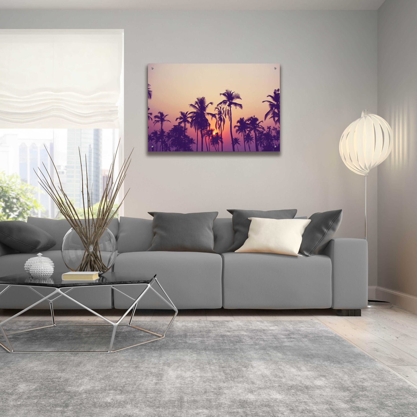 Epic Art 'Palm Sky 1' by Design Fabrikken, Acrylic Glass Wall Art,36x24