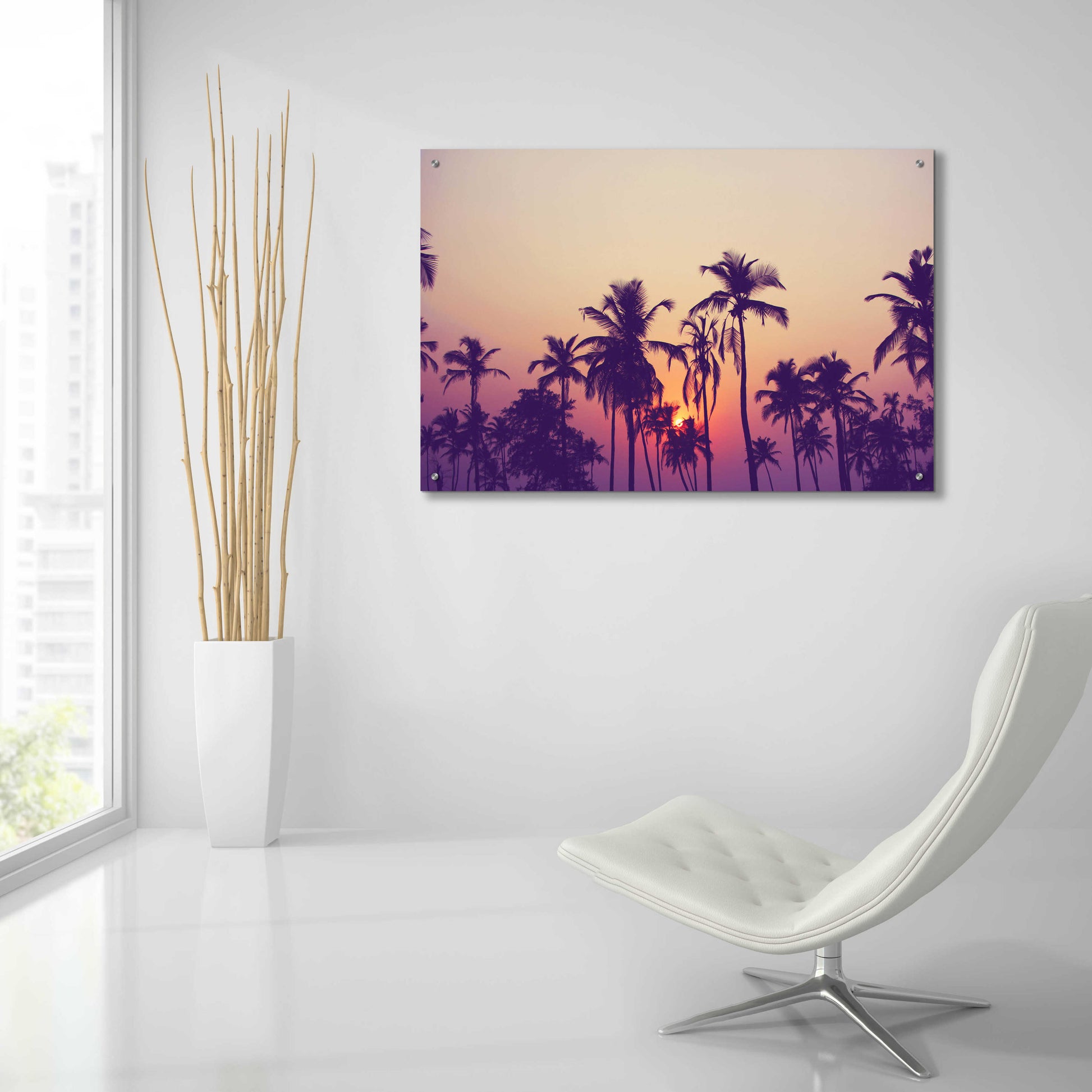 Epic Art 'Palm Sky 1' by Design Fabrikken, Acrylic Glass Wall Art,36x24