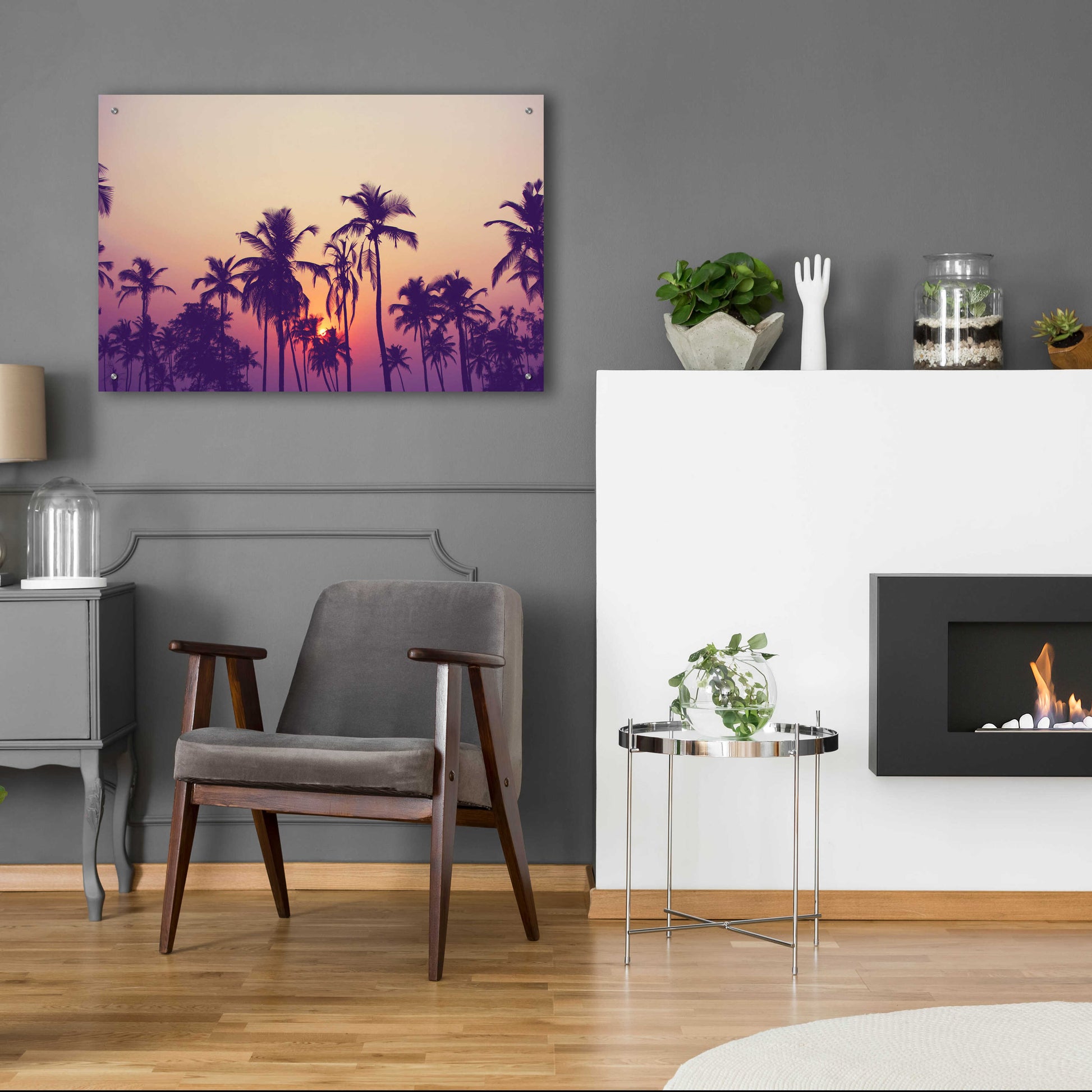 Epic Art 'Palm Sky 1' by Design Fabrikken, Acrylic Glass Wall Art,36x24