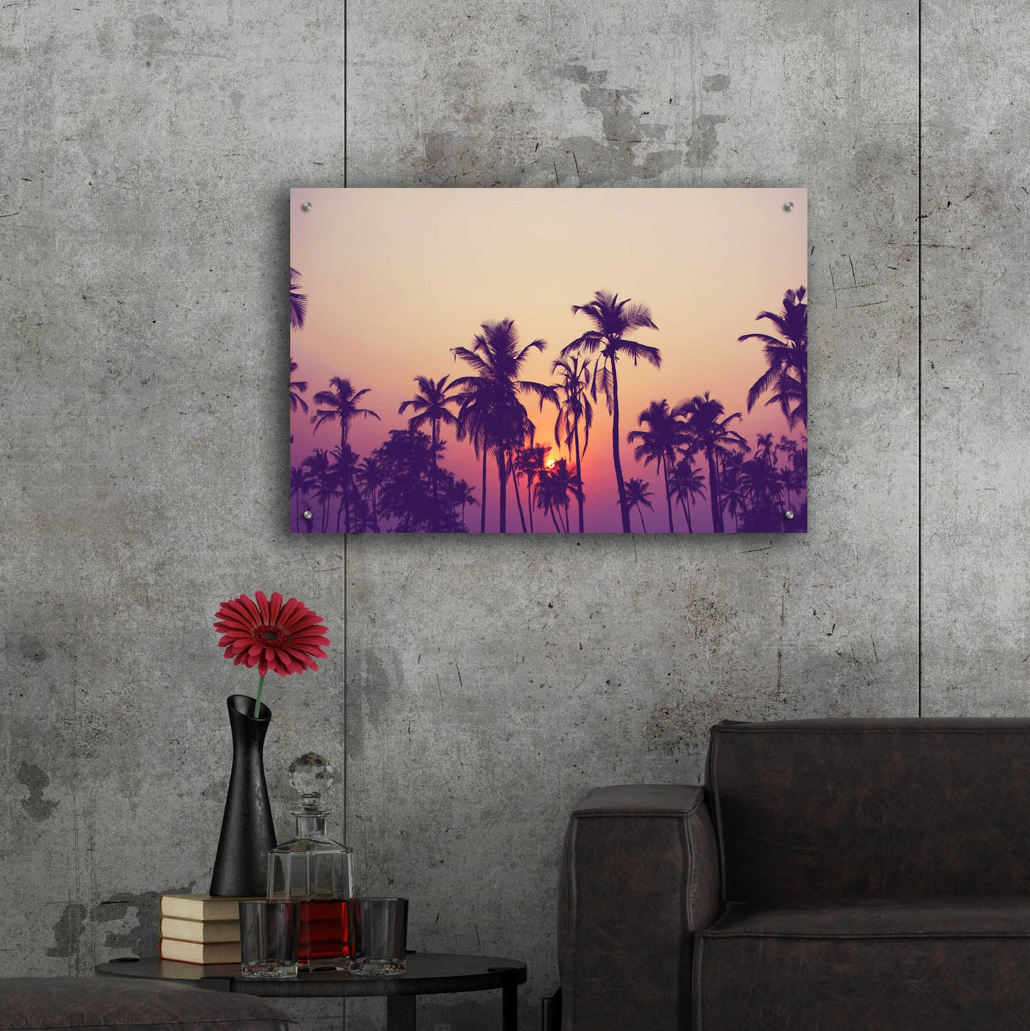 Epic Art 'Palm Sky 1' by Design Fabrikken, Acrylic Glass Wall Art,36x24